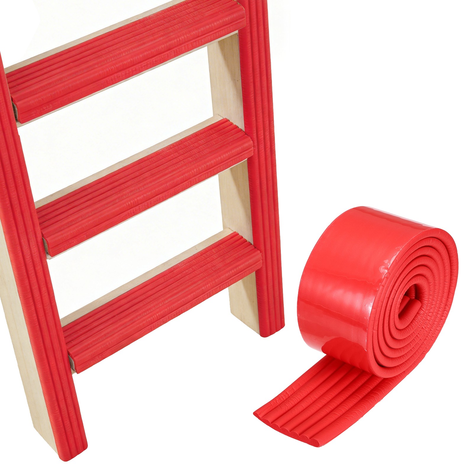 Bunk Bed Ladder Pad, (2m/6.5 Ft, Red)(1 Pcs), Bunk Bed Step Foam Padding