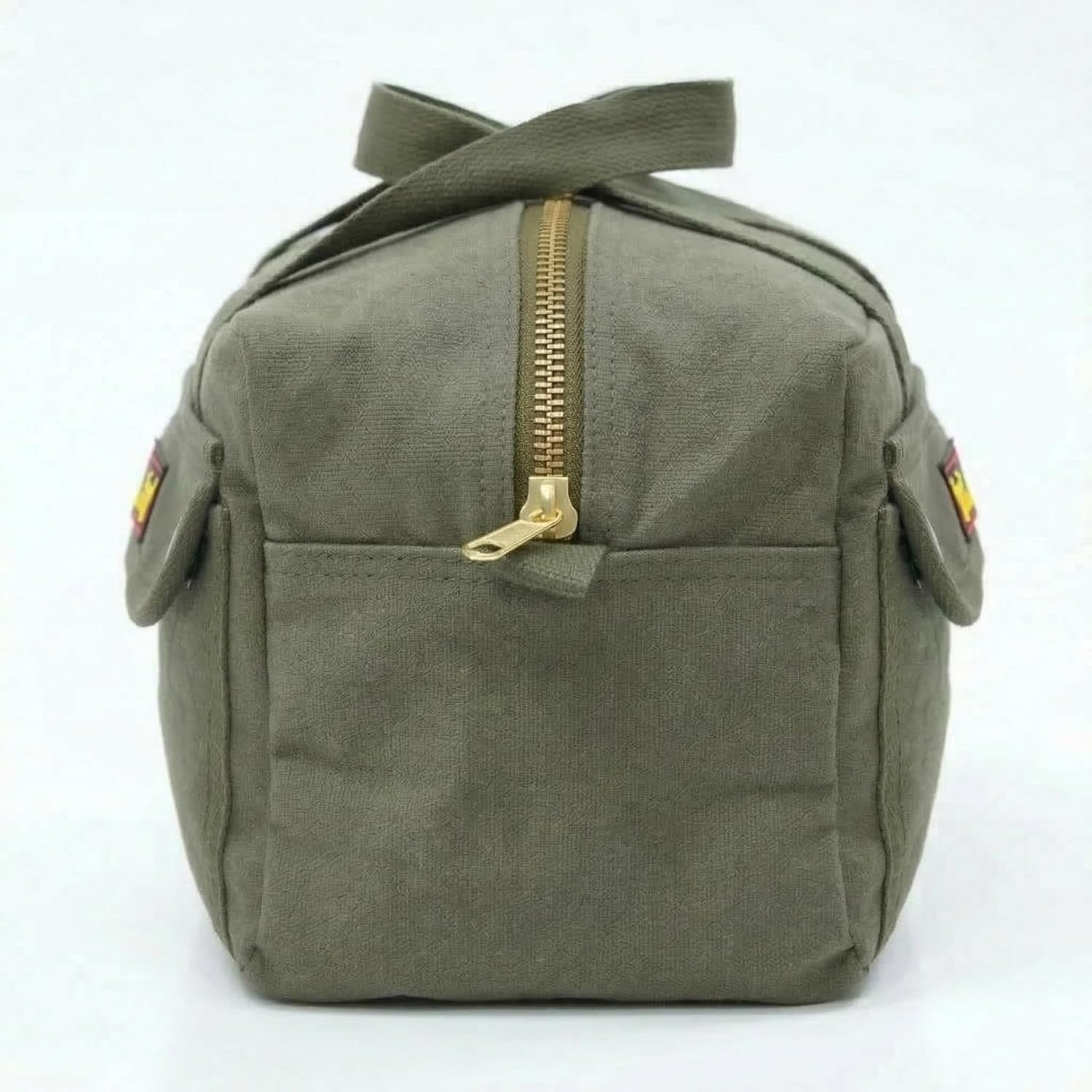 Heavy-Duty Canvas Duffle Bag with Adjustable Strap - Ideal for Travel & Tools