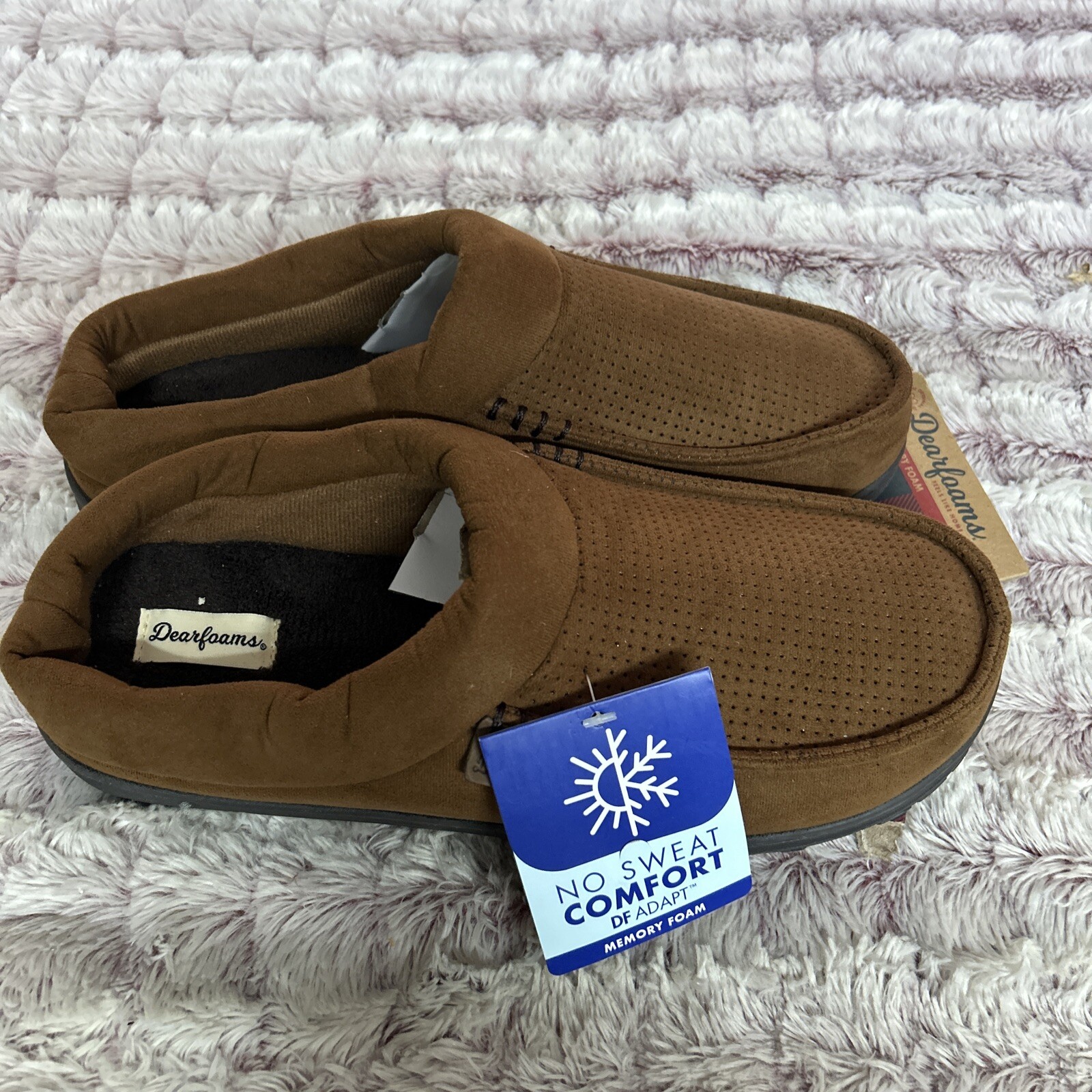 Dear Foams Men's Memory Foam Slippers size large. New