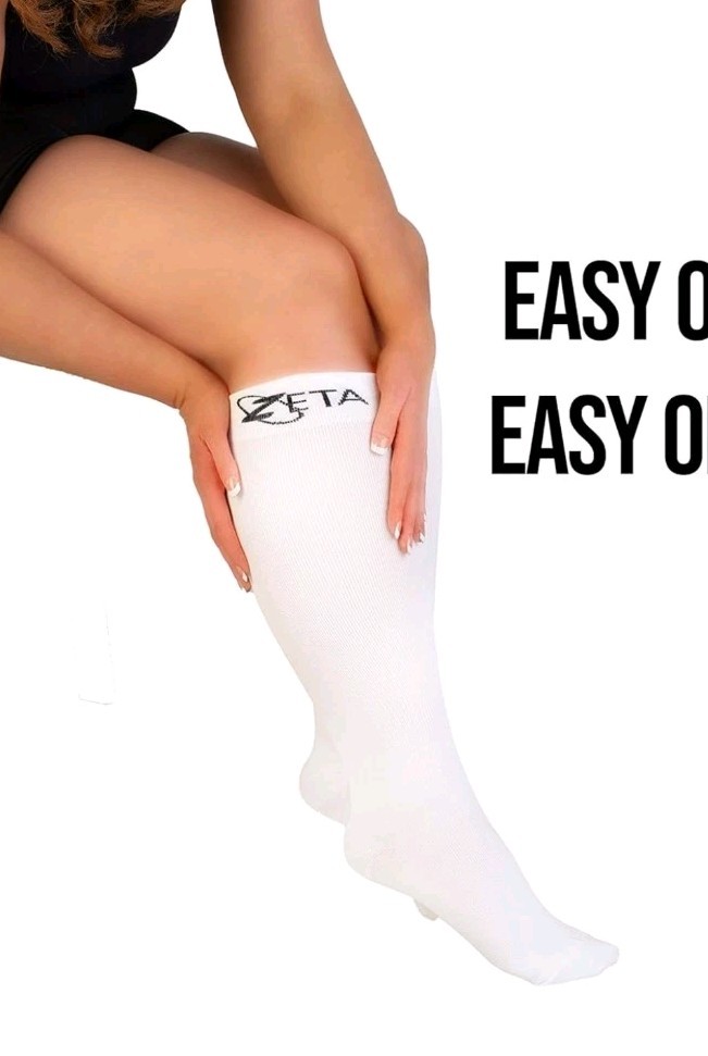 NWT Zeta Wear Zeta Compression Support Socks Size 3XL White