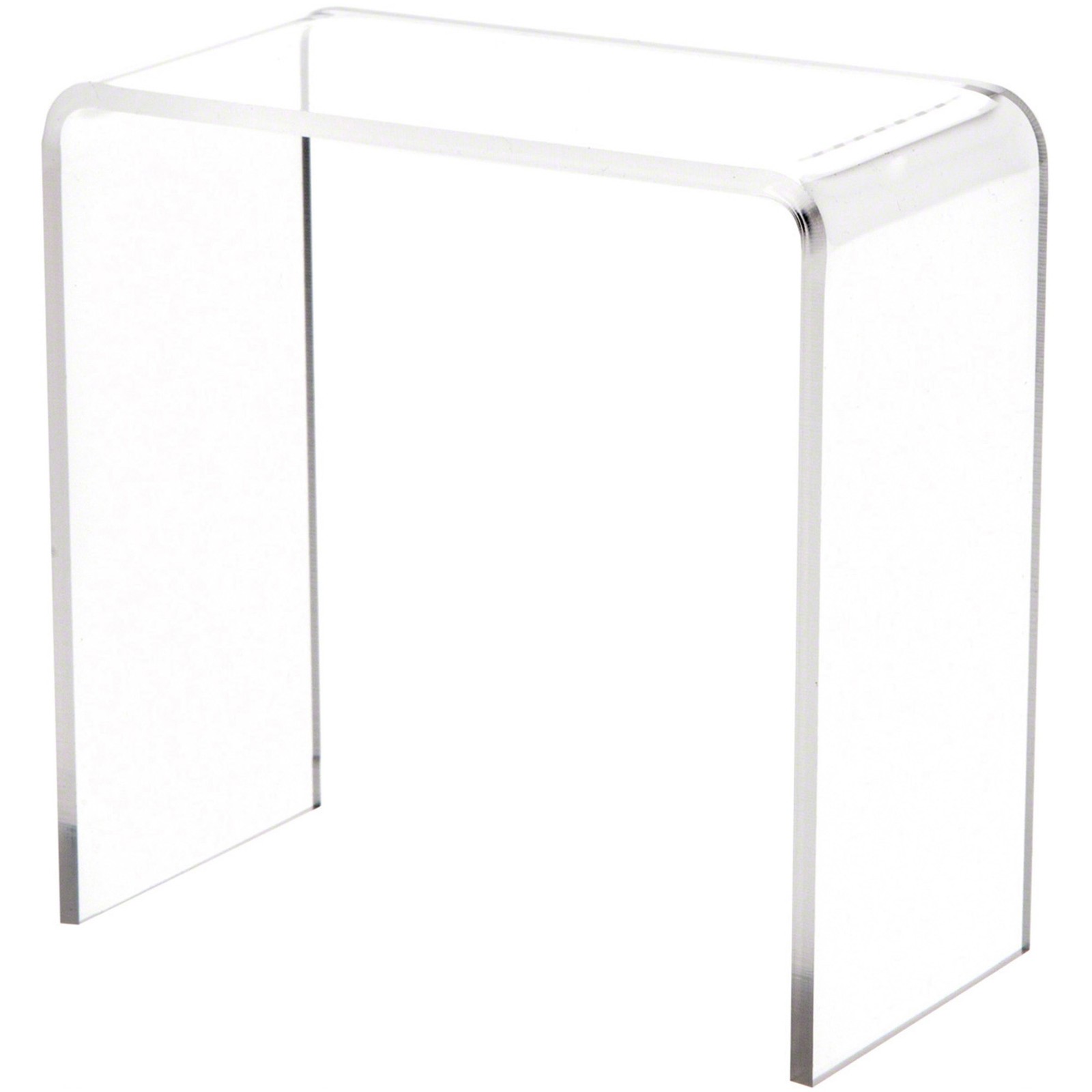 Plymor Clear Acrylic Vertical Rectangular Display Riser, 4" H x 4" W x 2" D