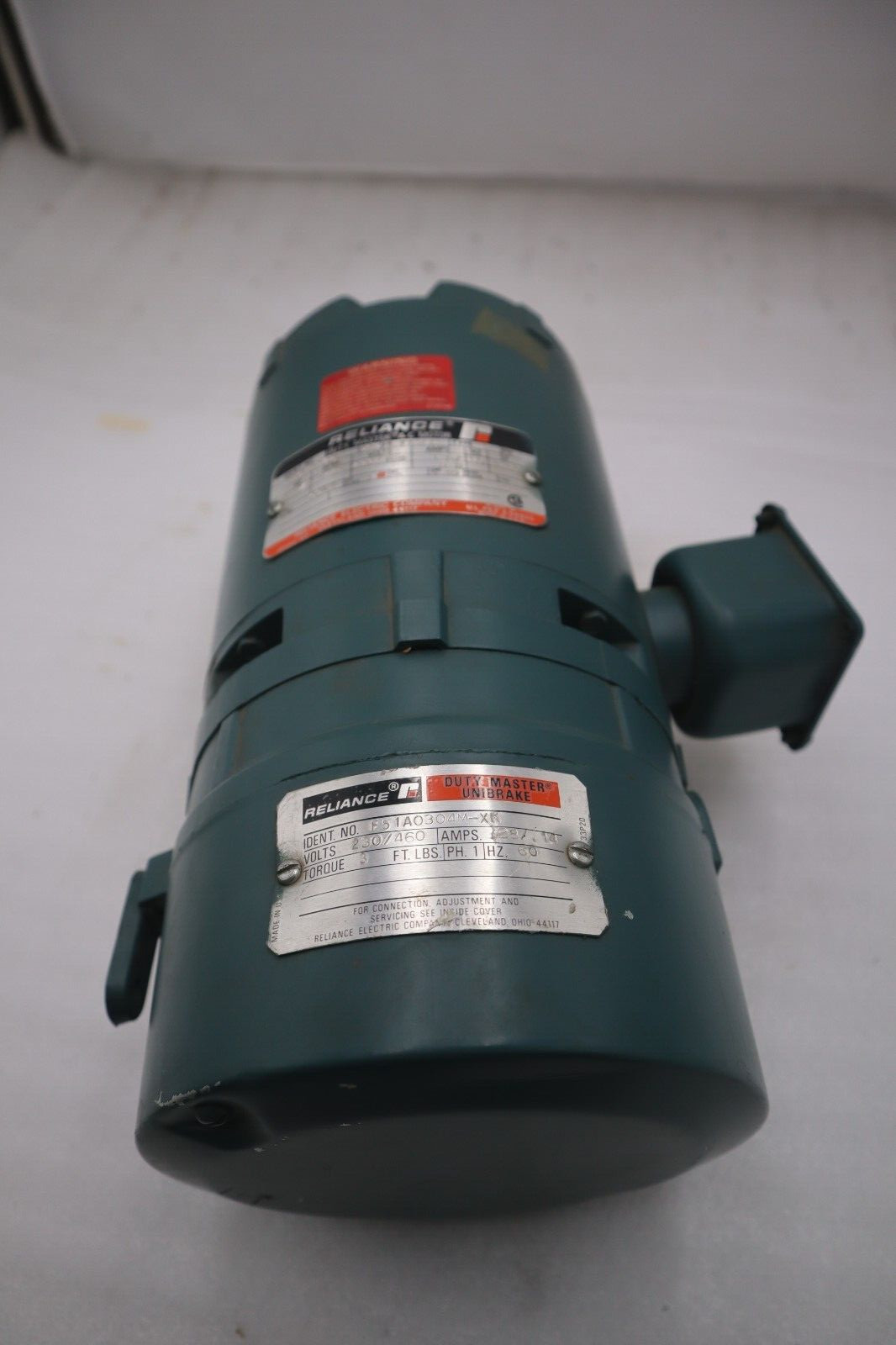RELIANCE ELECTRIC F51A0304M-XK UNIBRAKE / P56H5079N DUTY AC MOTOR MASTER #M-44