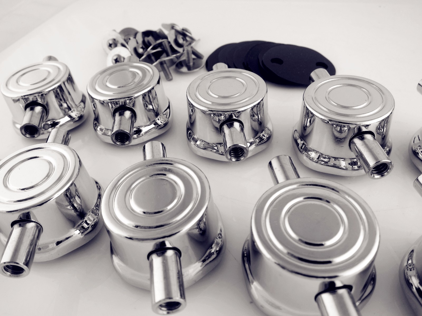 10 Double End Tom Drum Lugs with Mounting Screws