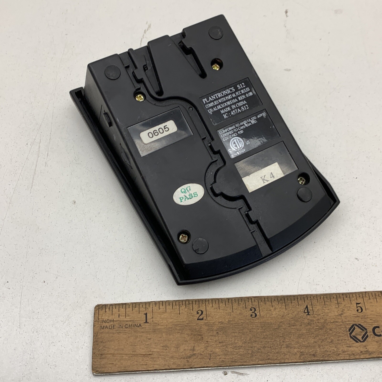 Plantronics S12 Corded Telephone Headset System Base Unit ONLY
