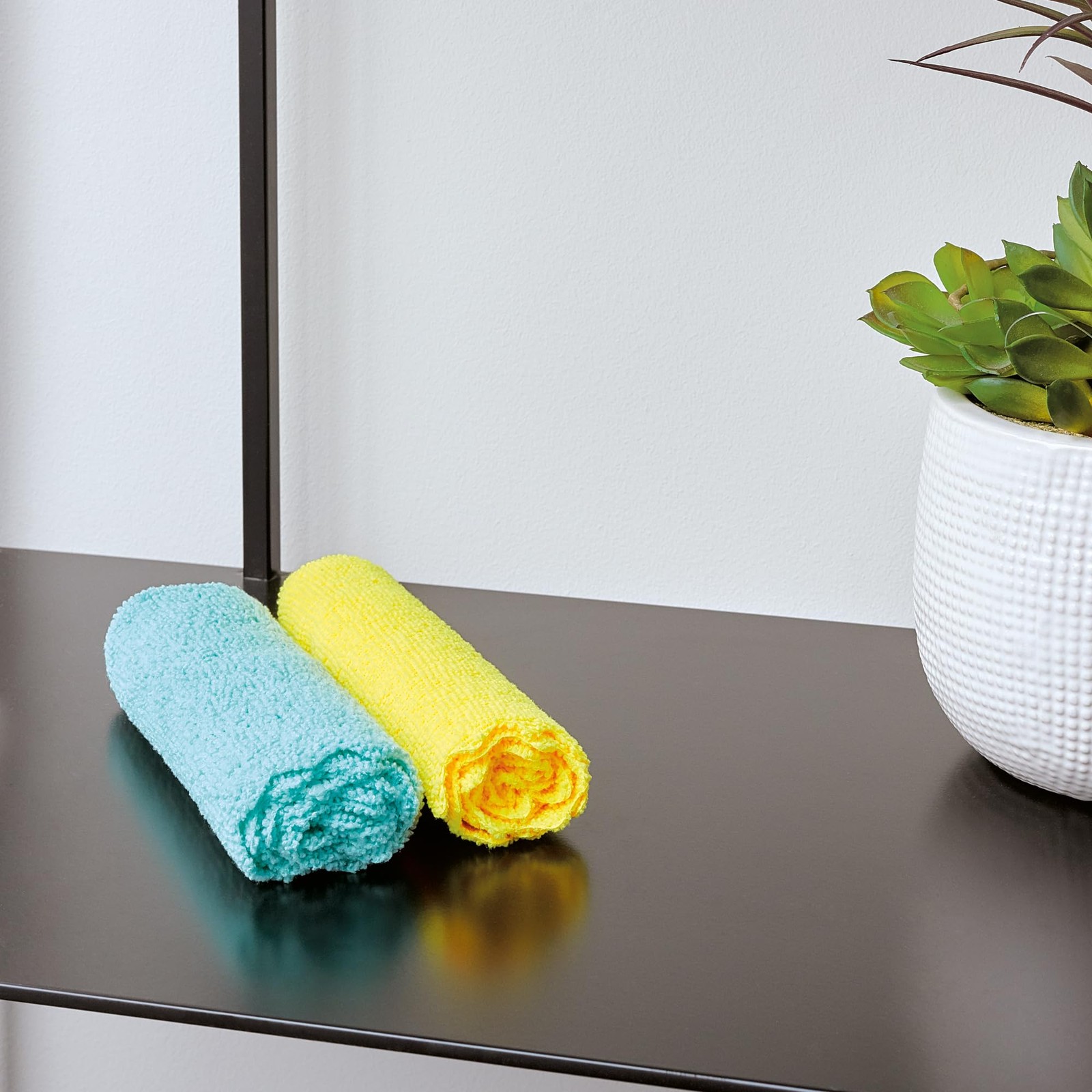 - 8 + 2 Multi-Purpose Microfiber Cloths, 1 Pack of Multicolor Cloths