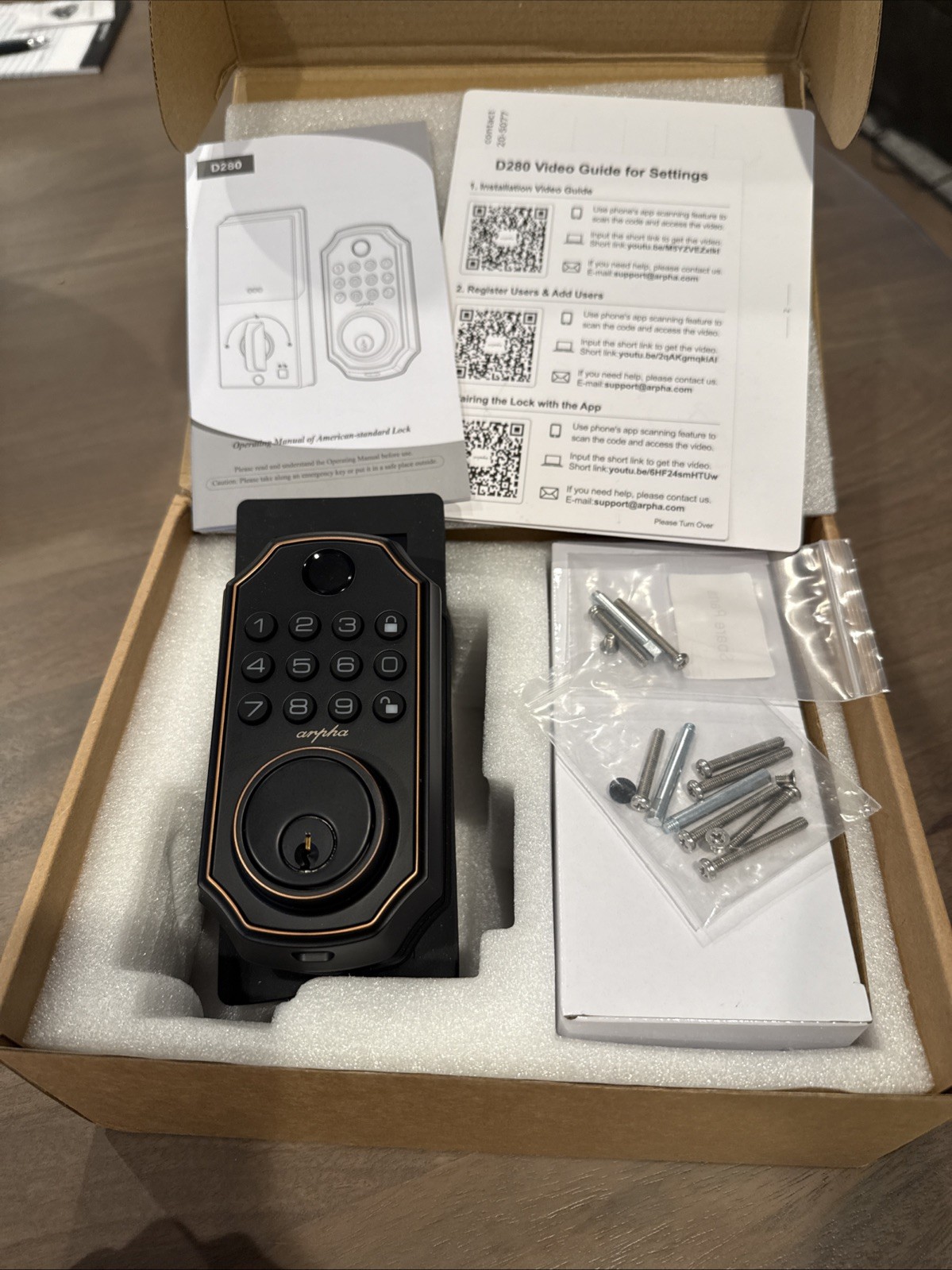 Arpha Keypad Lock With Fingerprint