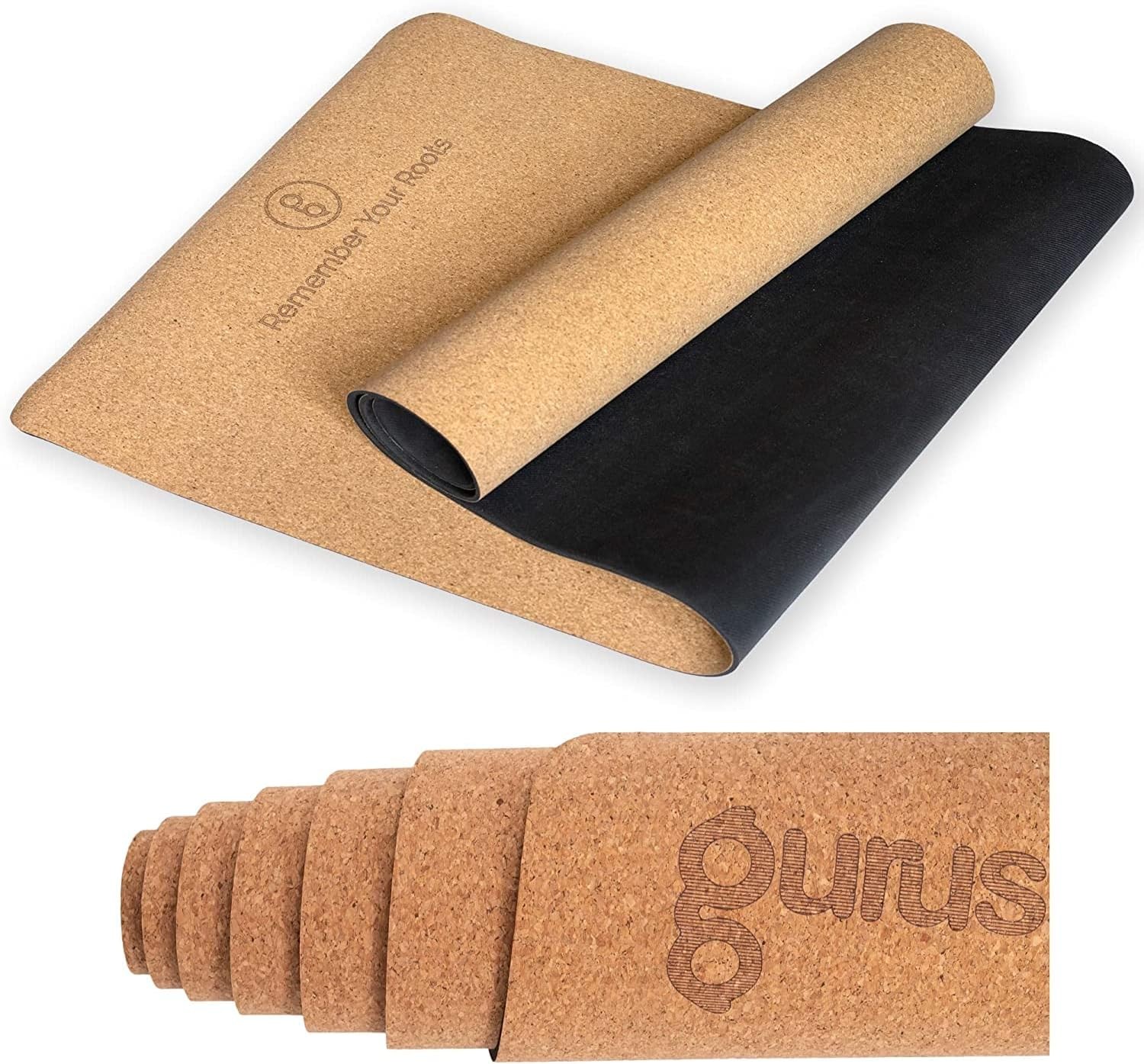 GURUS Sweat Proof Durable Cork Yoga Mat Thi Non Slip  for