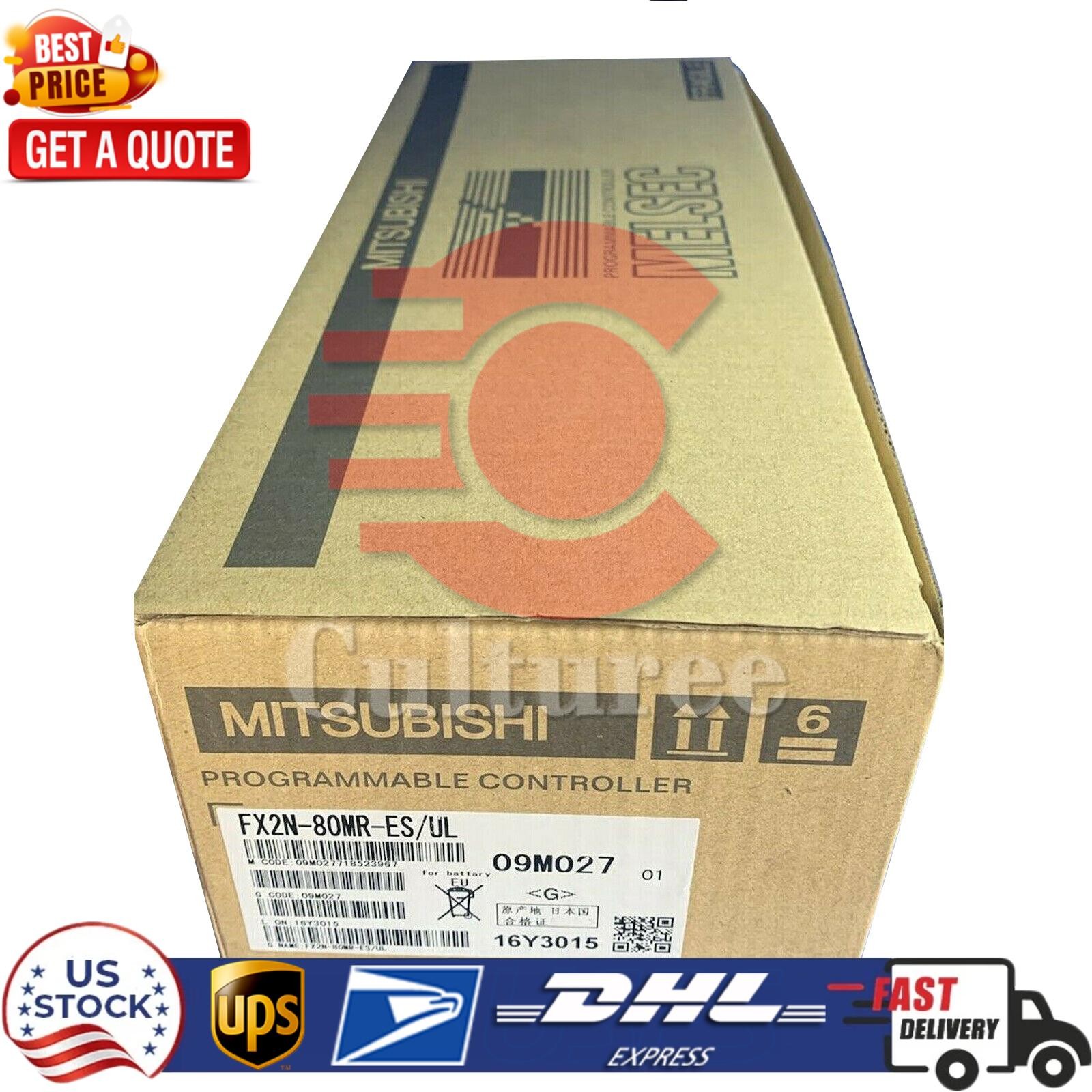 Mitsubishi Melsec FX2N-80MR-ES/UL Programmable Logic Controller NEW  US Free TAX