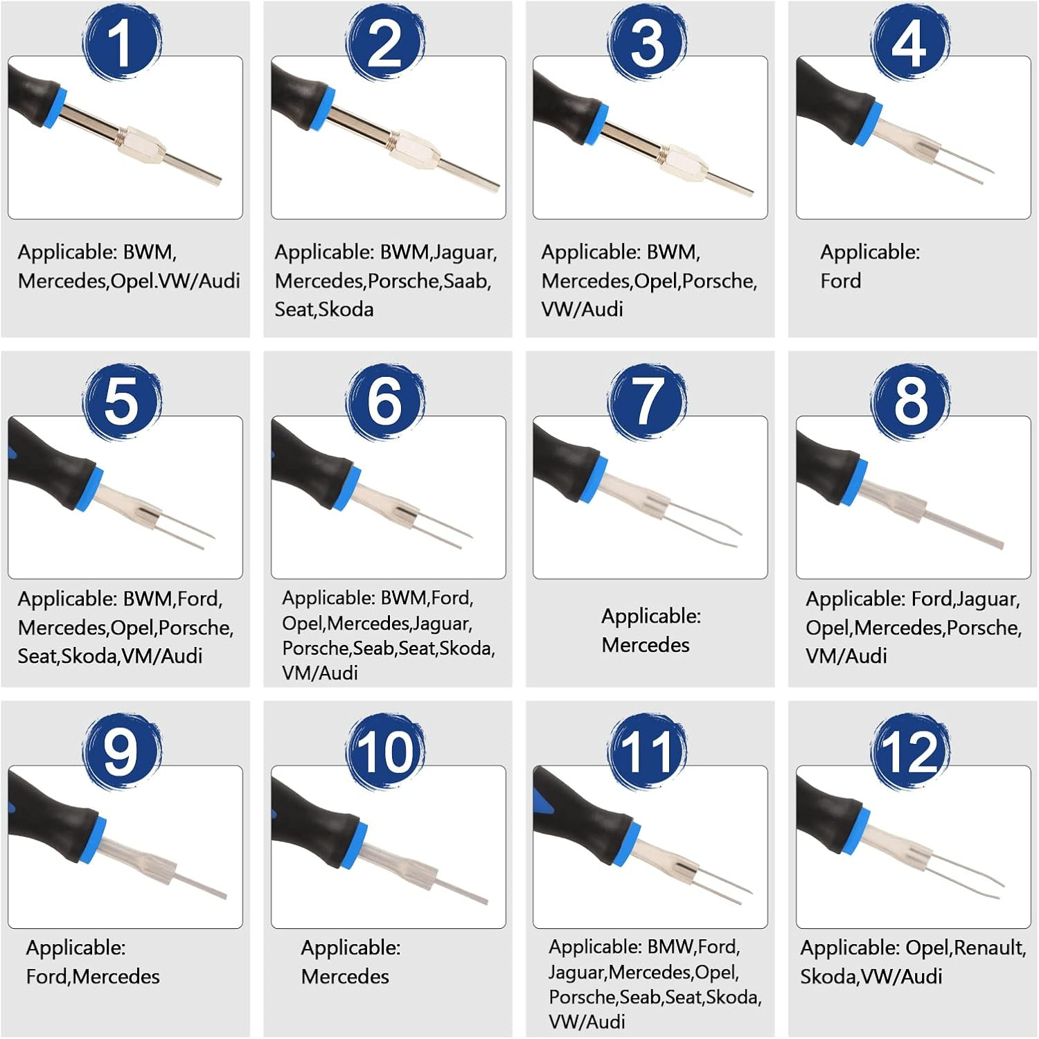 Terminal Removal Tool Kit 23PCS Terminal Ejector Kit Non-Damage Wiring Harness D