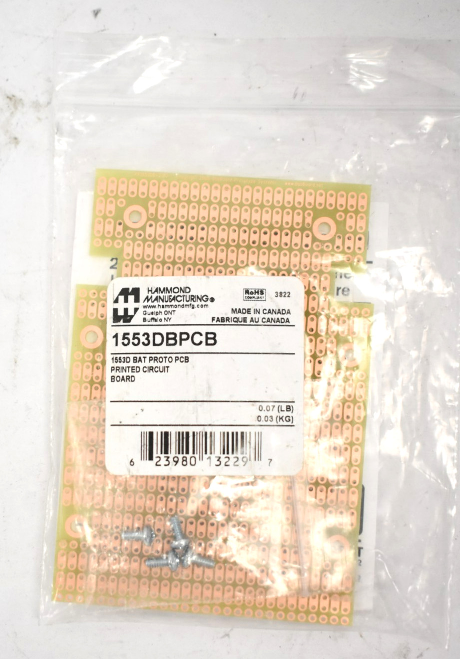 Hammond Electronics 1553DBPCB Printed Circuit Board Electronic Replacement Unit