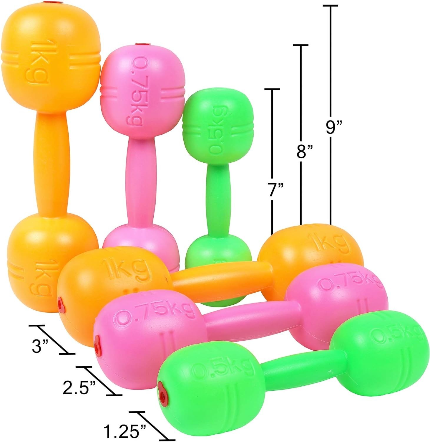 Kids Plastic Weight Set Dumbbells Set for toddlers | Barbell Fitness Exercise...