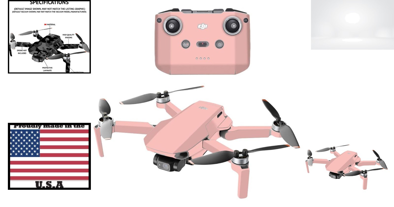 DJI Mini 2 Vinyl Skin Solid Blush Matte Finish Protective Durable Drone Wrap