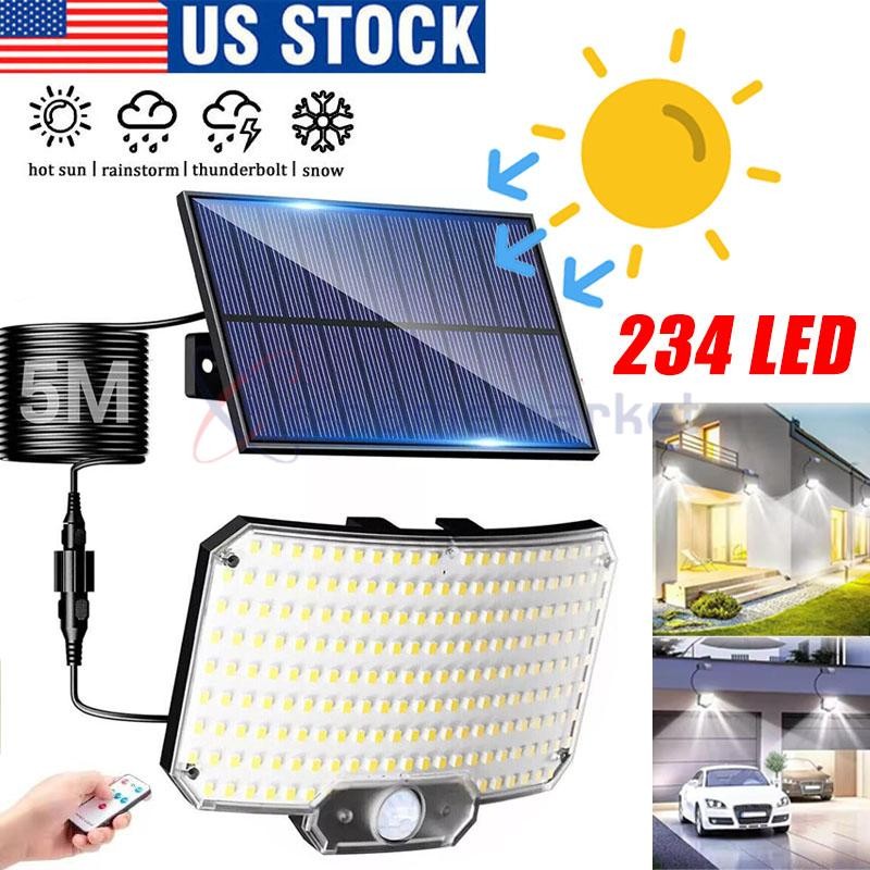 LED Solar Street Lights 9900000lm Security Flood Lamp Motion Sensor Outdoor Wall