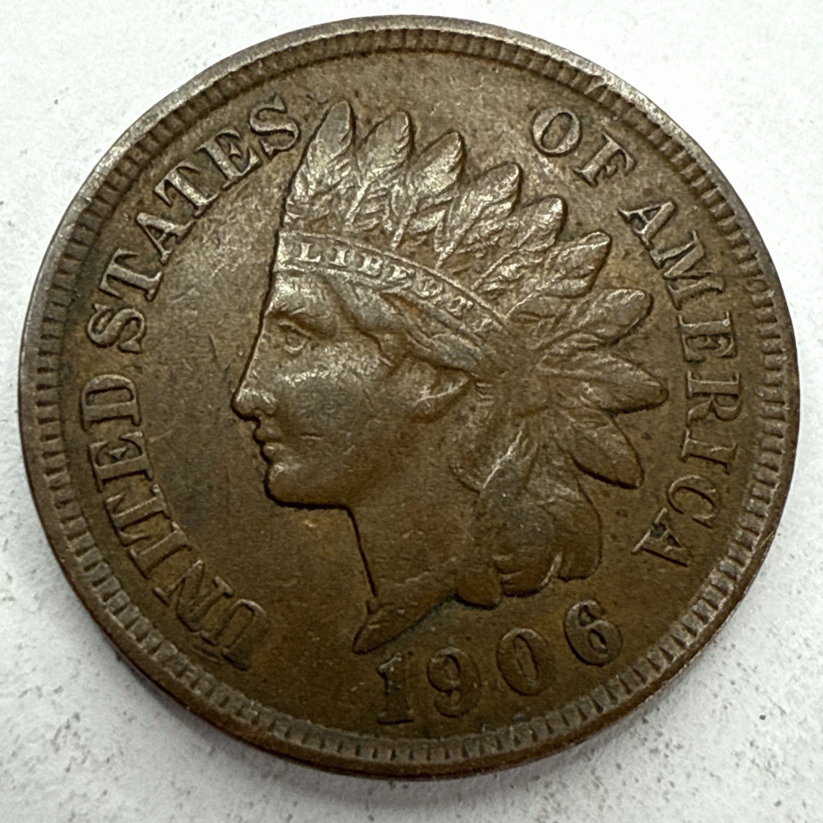 1906 Indian Head Cent Exact Coin Imaged #IND1824