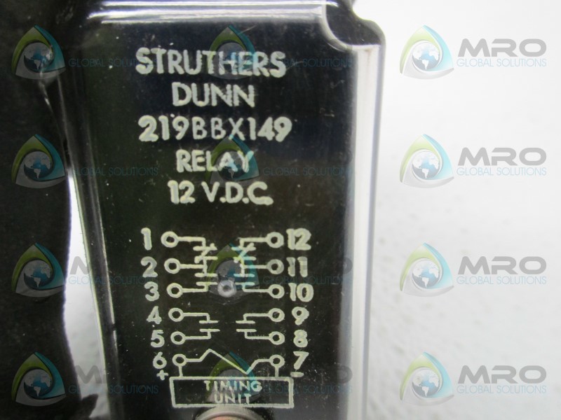 STRUTHERS DUNN 219BBX149 RELAY 12VDC NSNP