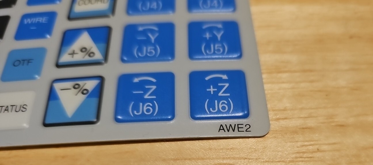 FANUC TEACH PENDANT MEMBRANE KEYPAD/OVERLAY. AWE2