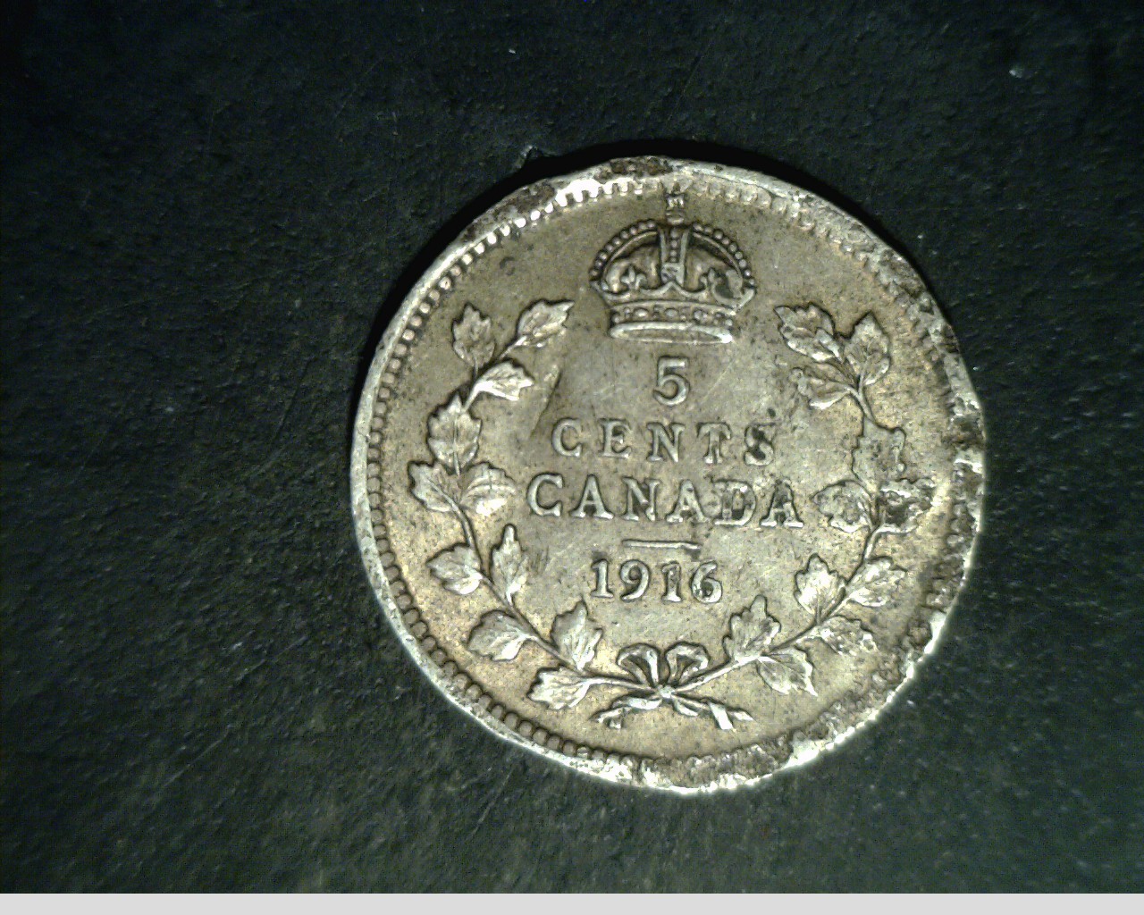 1916 Canada, Five Cents, Medium to High Grade Cir, .0336 oz Slv (Can-599)