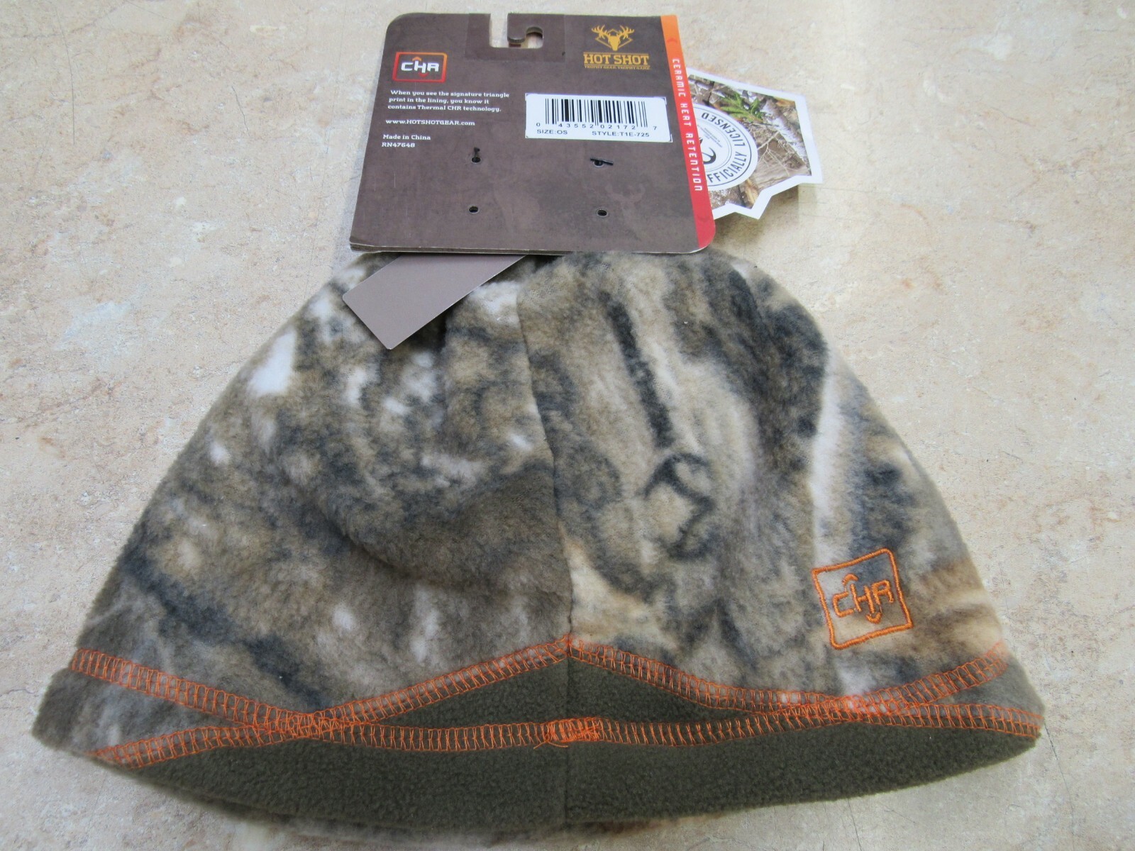 Hot Shot Realtree Edge Camouflage Beanie Hat Hunting Fleece Ceramic Heat Retent