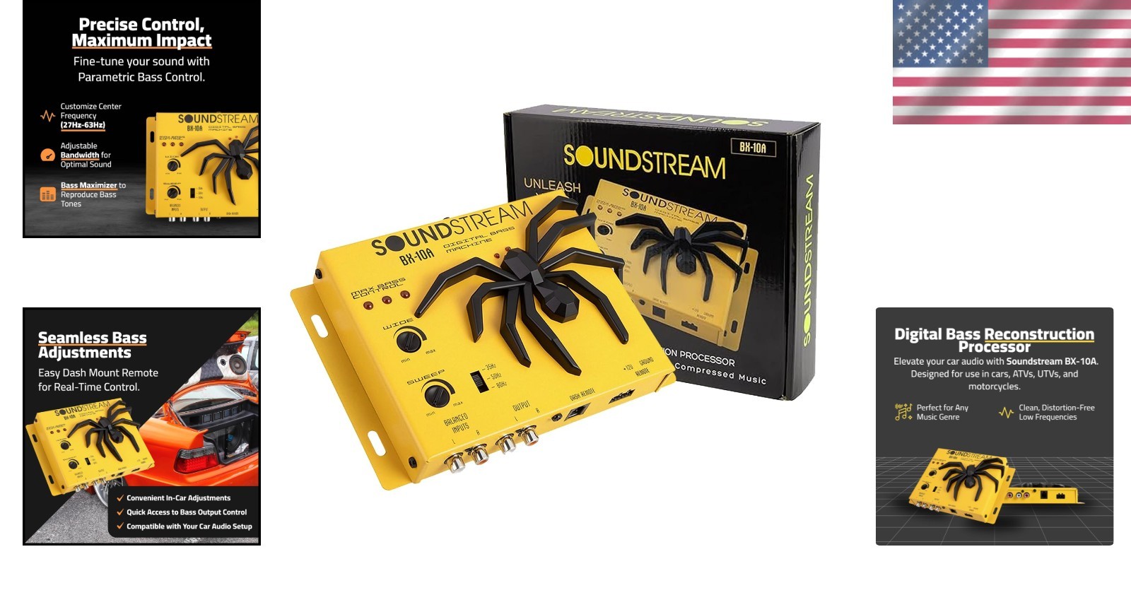 Powerful Car Audio Bass Restoration Processor with Remote Control & Durability