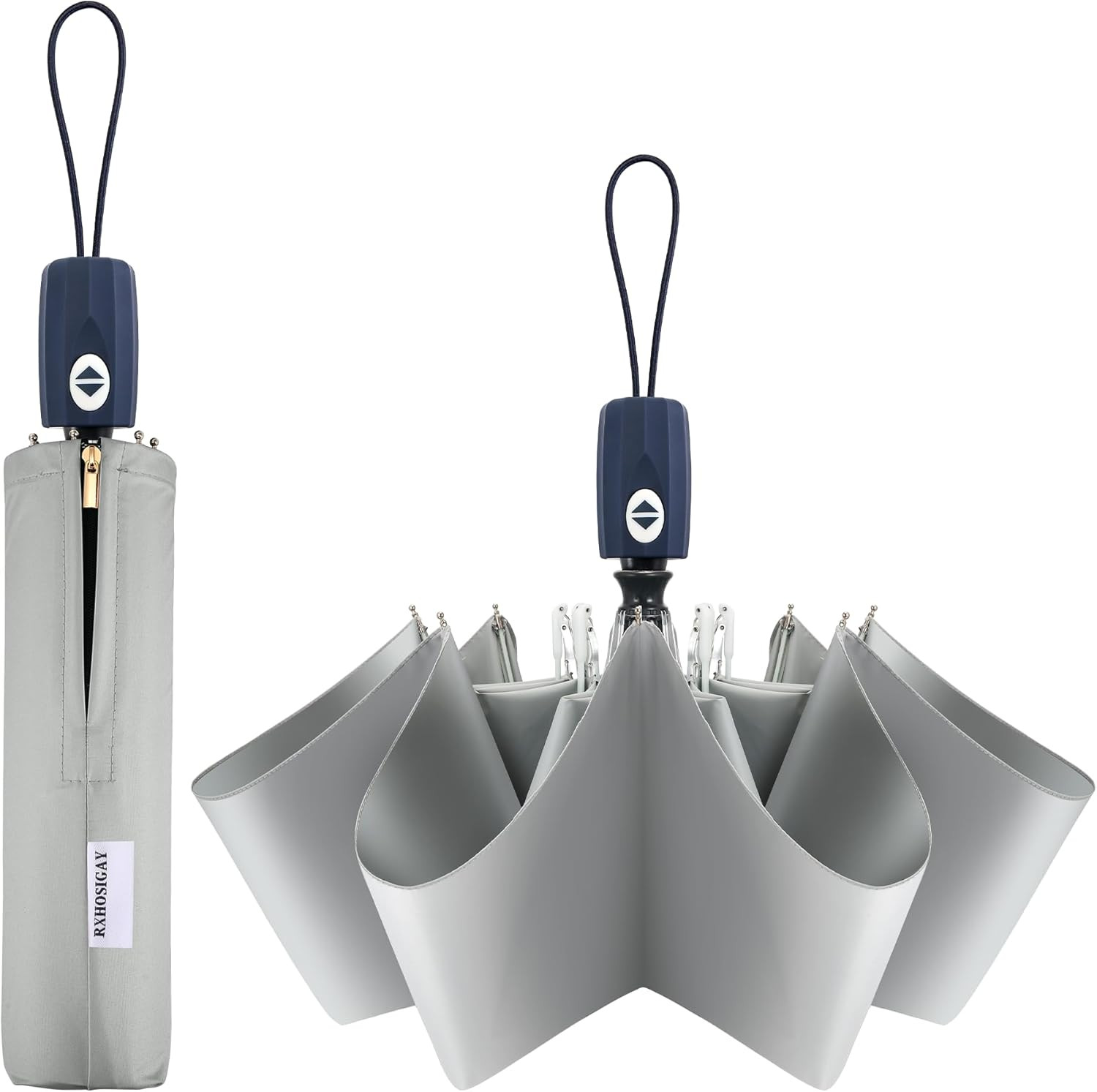 Color Glue Coating Sun Umbrella UV Protection Compact Folding Windproof Parasols