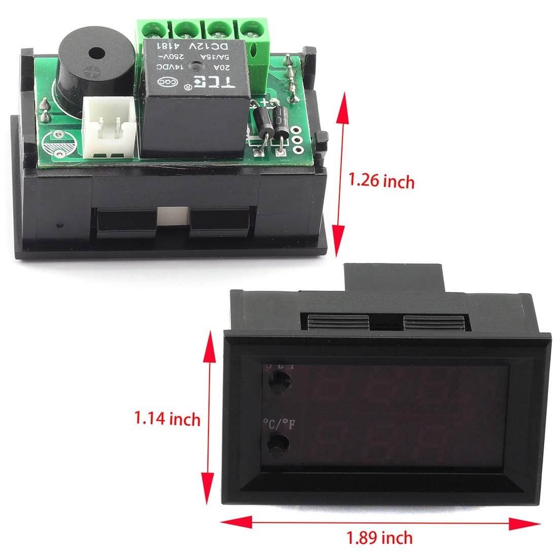 Temperature Controller -50 to 110 Celsius (-58 to 230 F) DC 12V Programmable ...