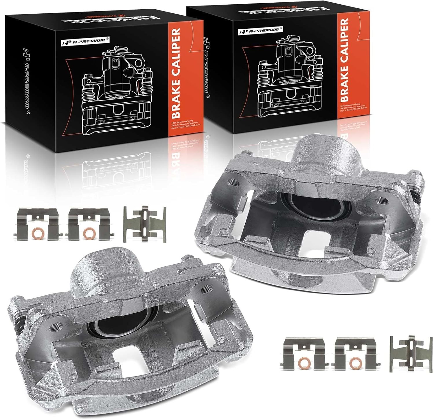 A-Premium Front Disc Brake Caliper Assembly w/Bracket Compatible w/Select Isuzu,