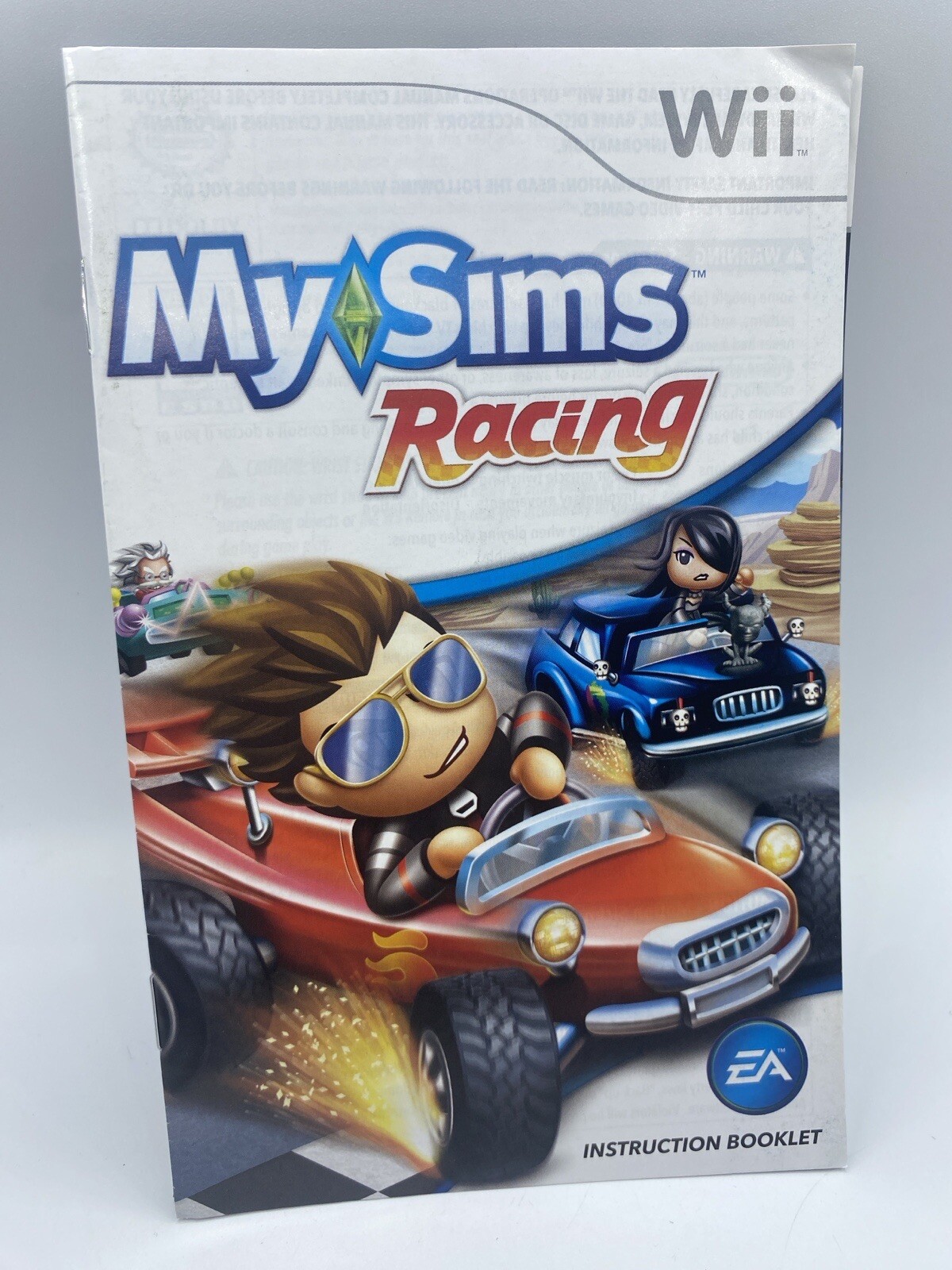 MySims Racing Nintendo Wii Original Replacement Manual Only