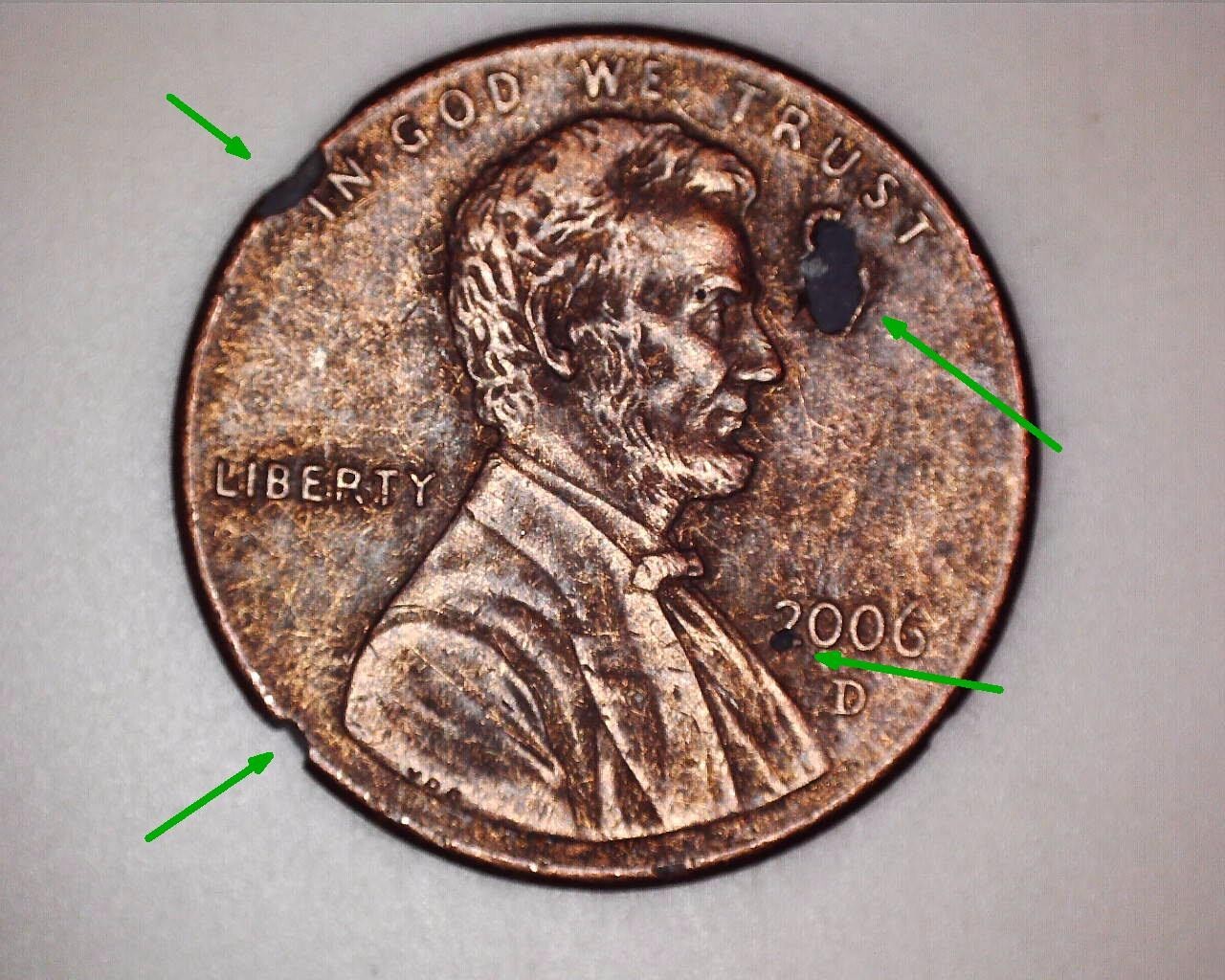 2006 D LINCOLN MEMORIAL CENT - Zinc Rot?