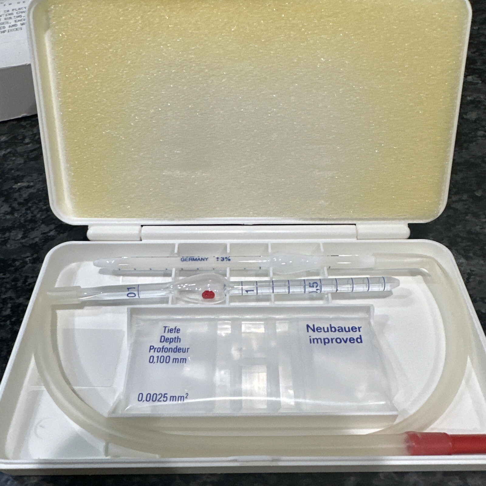 Neubauer Hemocytometer Blood Counting Chamber. Haemacytometer. German Authentic