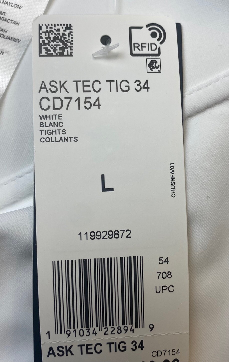 Adidas Mens Alphaskin Tech 3/4 Leggings - Multiple Sizes - White - [CD7154]