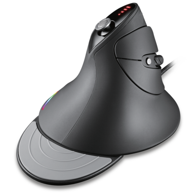 MOJO Silent Vertical Gaming Mouse - Ergonomic Mouse w/ 4 Directional Joystick