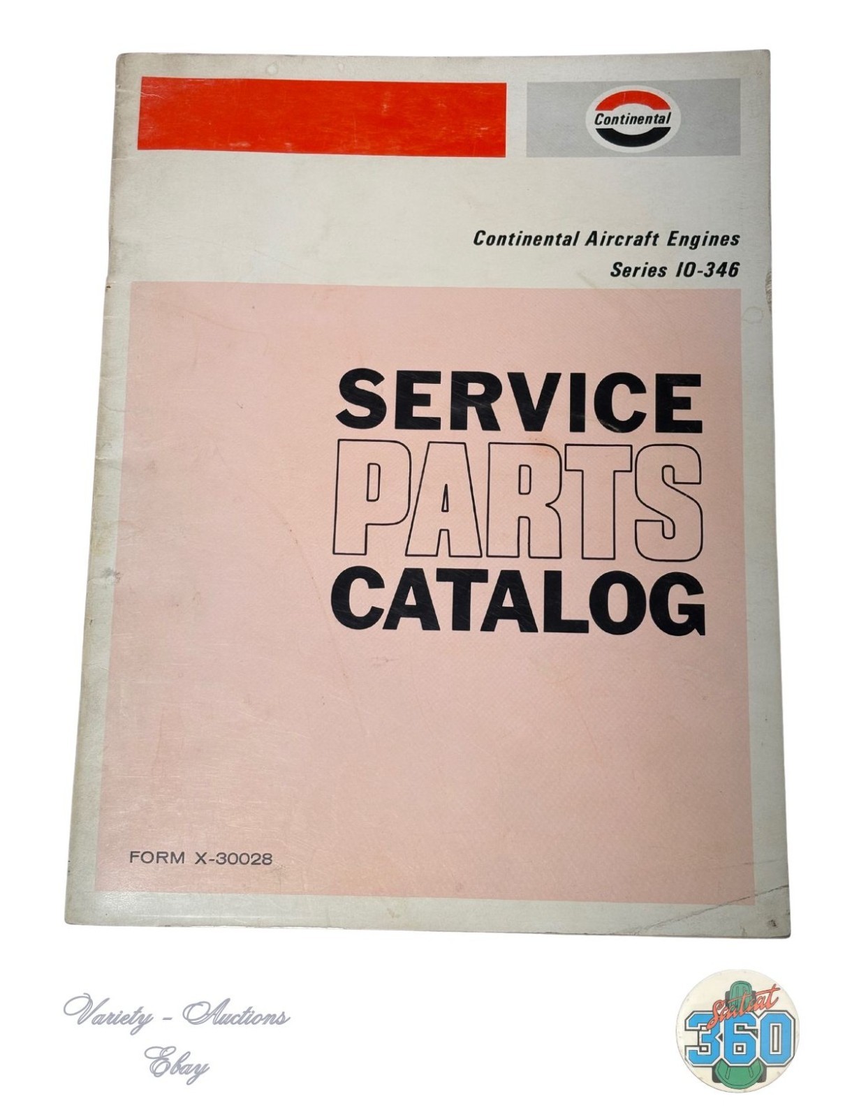 1969 Continental IO-346-A Aircraft Engine Parts Catalog X-30028 8.5x11 Clean
