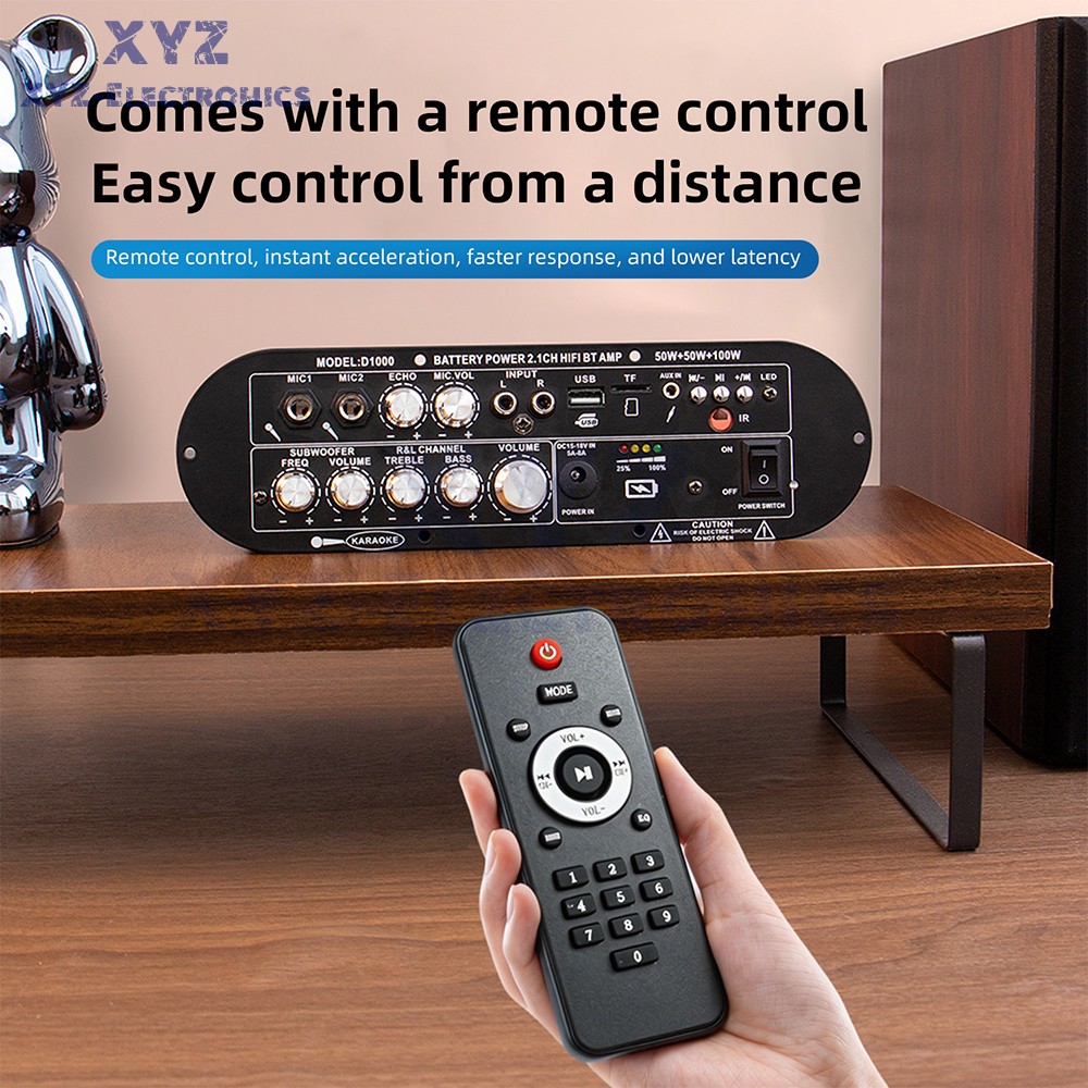 D1000 High Power Subwoofer Bluetooth Digital Amplifier Board 50W+50W+100W 2.1 CH