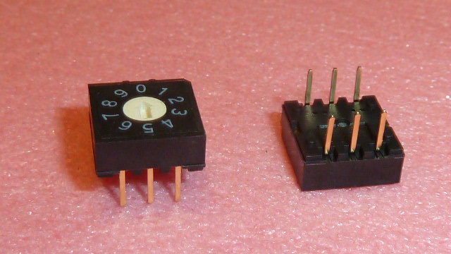 NEW 10PCS SW-54-RH3H-10RB-UMTS IC Rotary DIP SWITCH 6-PINGold PCB 10 POSITION