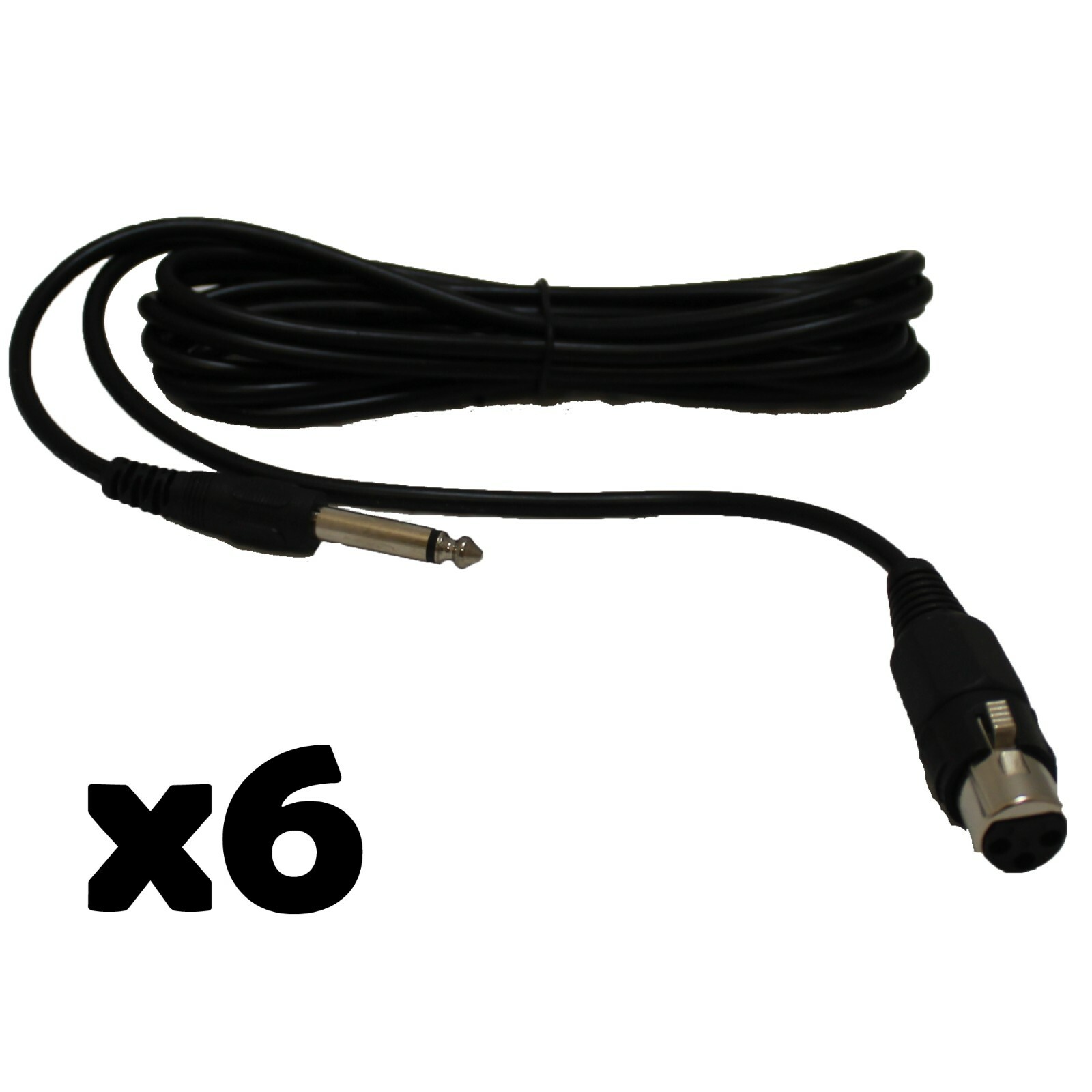 Qty 6 Professional Portable Microphone with Digital Processing 10Ft Cable Wire