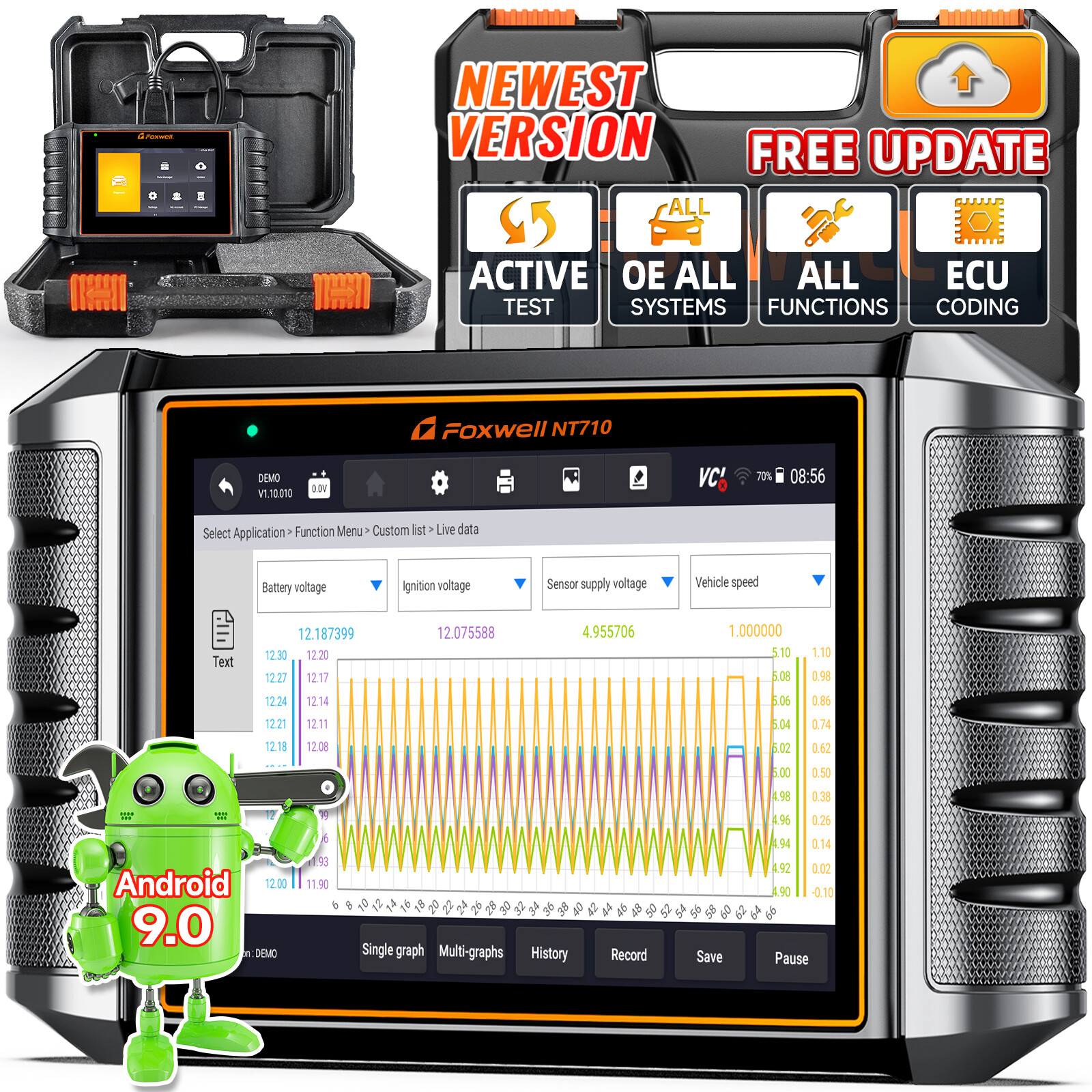 FOXWELL NT710 For VW Audi Full System Bidirectional Car OBD2 Scanner Diagnostic