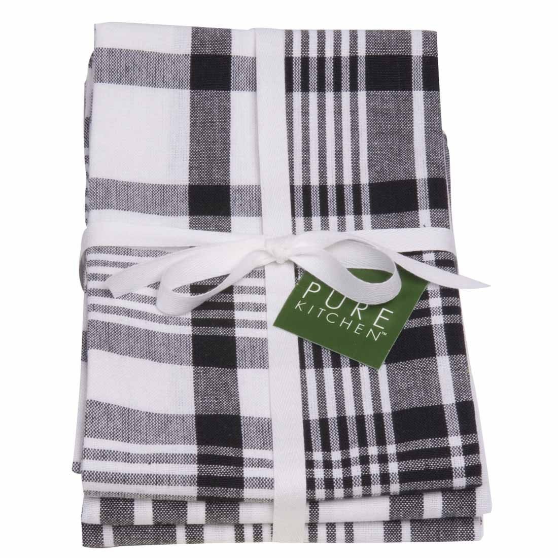 Now Designs Jumbo Pure Kitchen Towel 3 Black Set of Standard Classic Jewelry