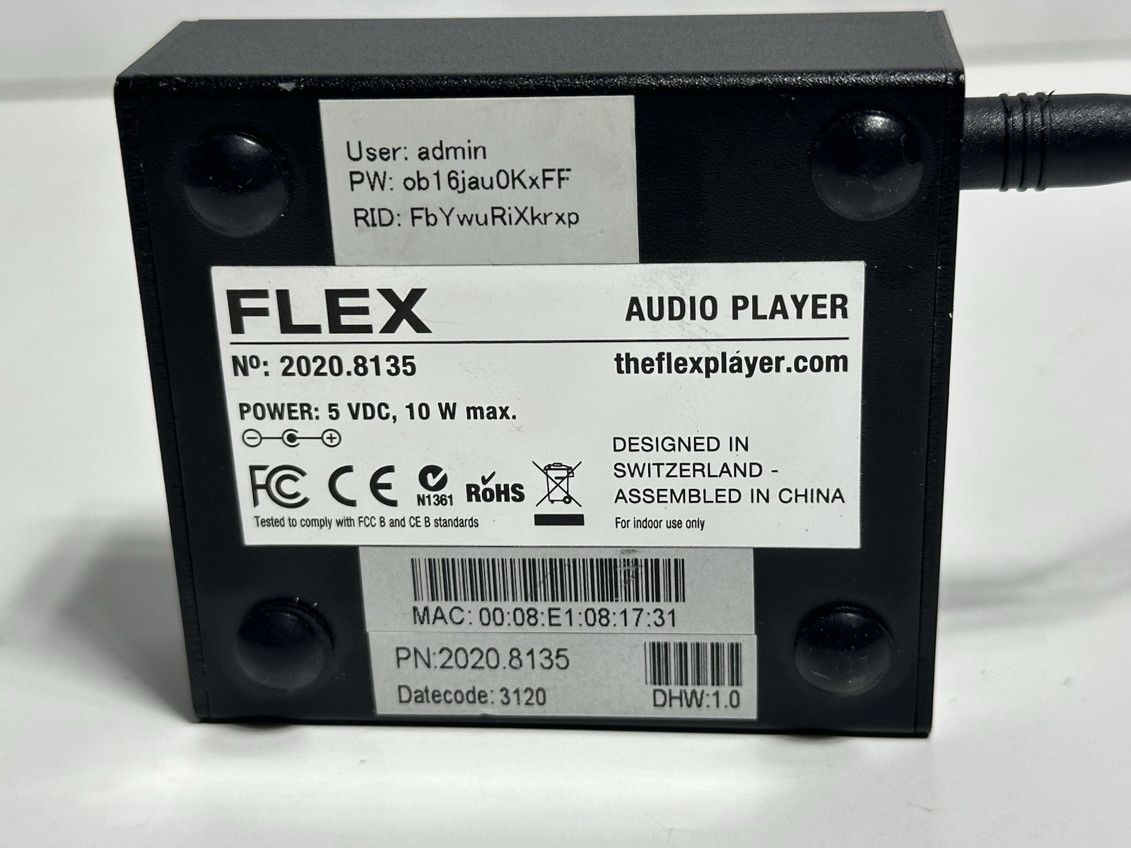 FLEX Network Connected Audio Player USB Flash or Local Storage - FREE SHIPPING