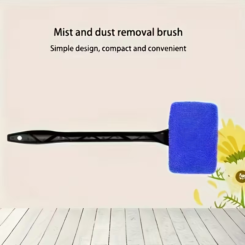 A Dual-Purpose Car Window Cleaning Brush with Interchangeable Heads
