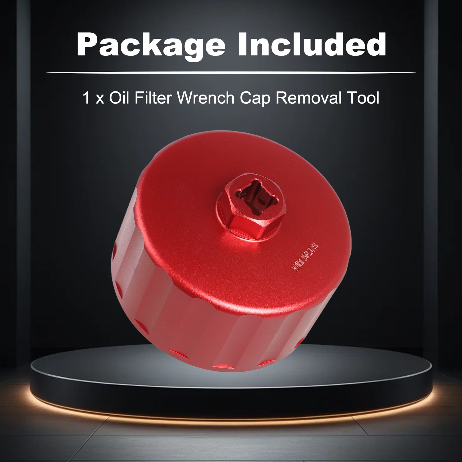 90mm 15Flutes Oil Filter Wrench Removal Tool for Jaguar Land 3.0L 5.0L