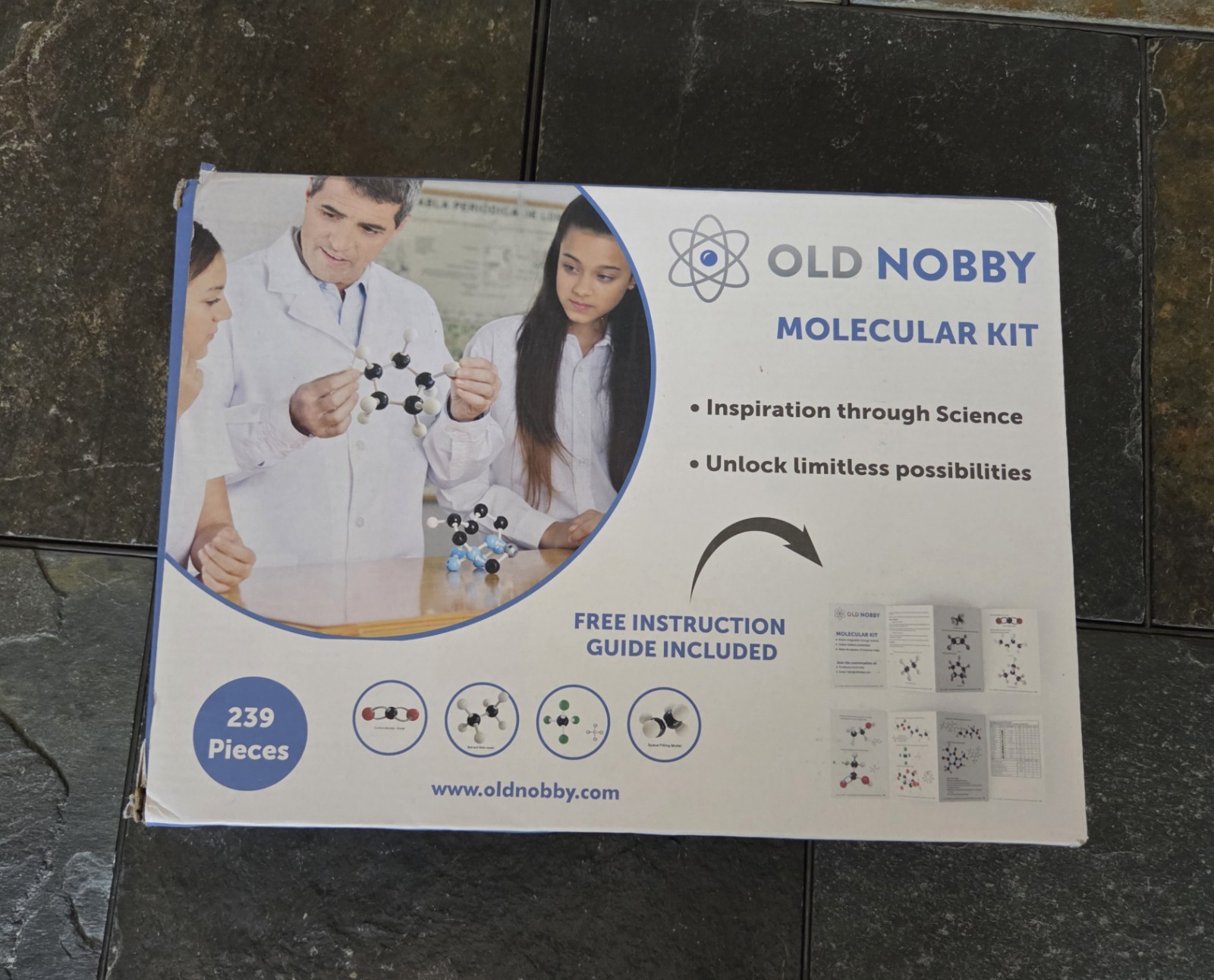 OLD NOBBY Organic Chemistry Molecular Model Kit (239 Pieces) with Learning Guide