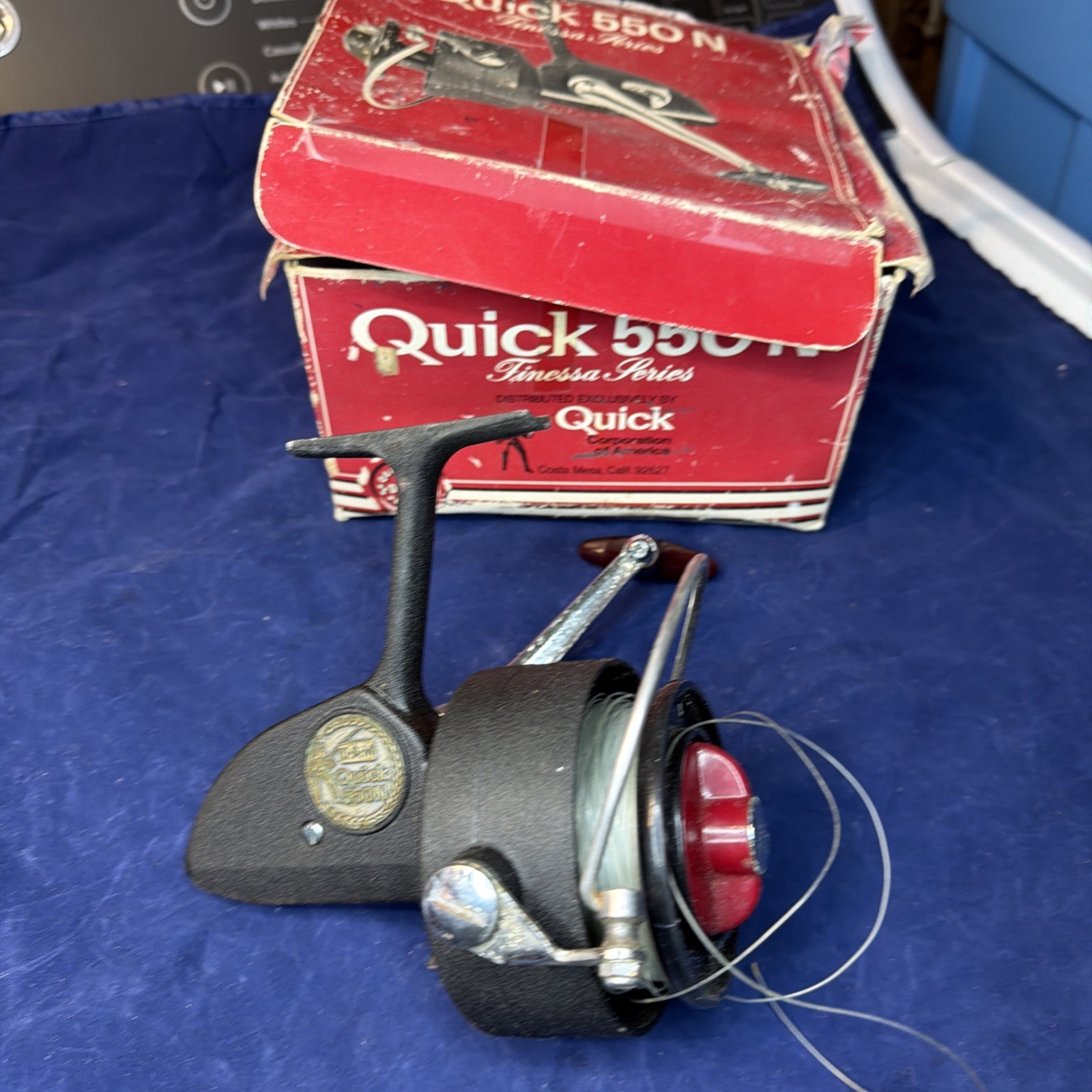 Vintage D.A.M. Quick 550 Saltwater Spinning Fishing Reel Made in Germany Old Vtg