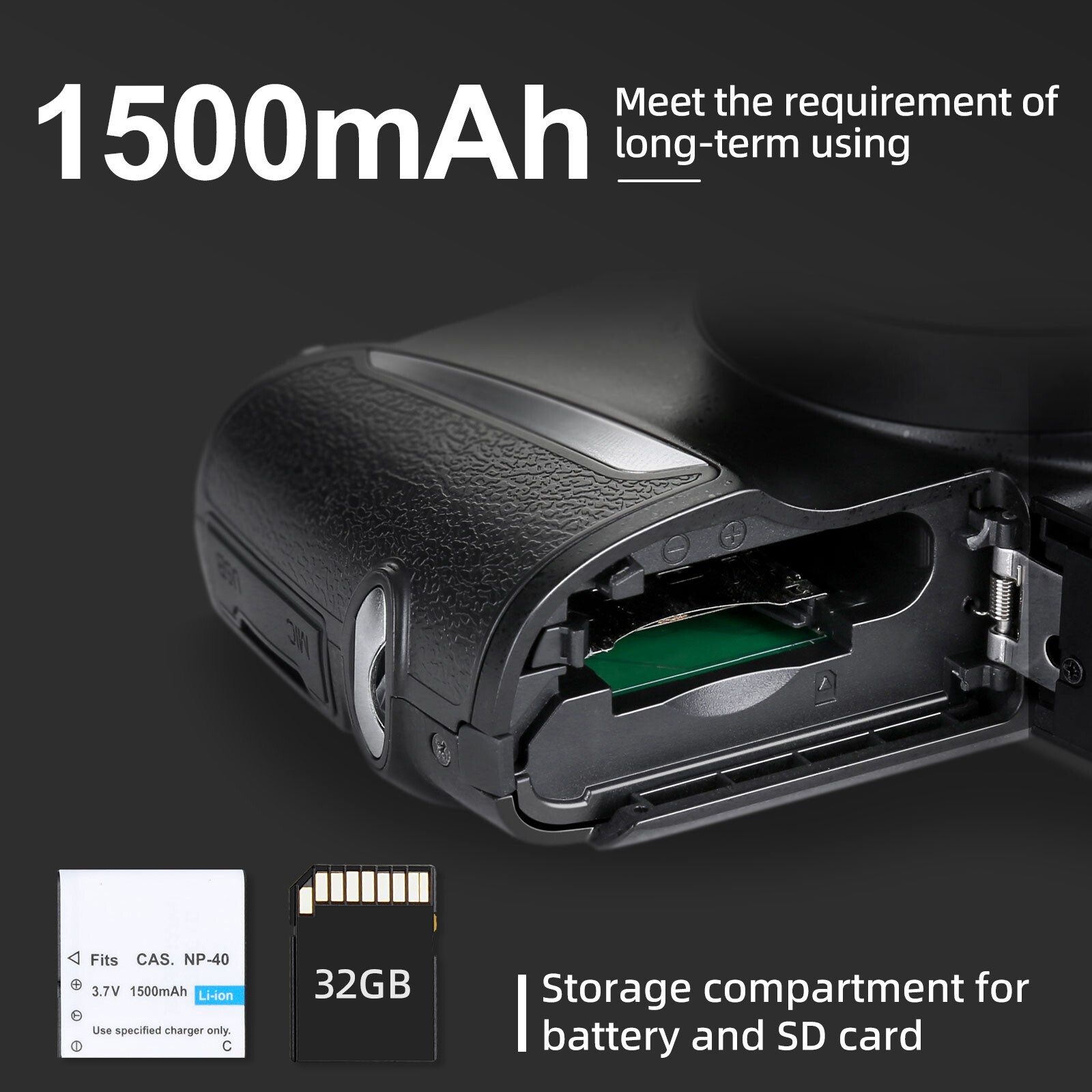 NBD Digital Camera 4K 48MP Compact Vlogging Video Camera for Beginner w/ 32GB TF