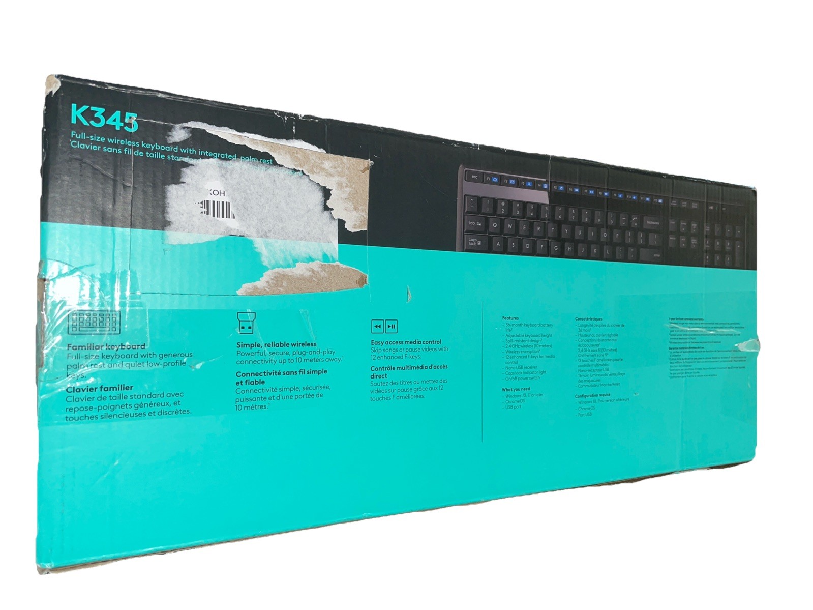 Logitech K345 Wireless Keyboard Unused
