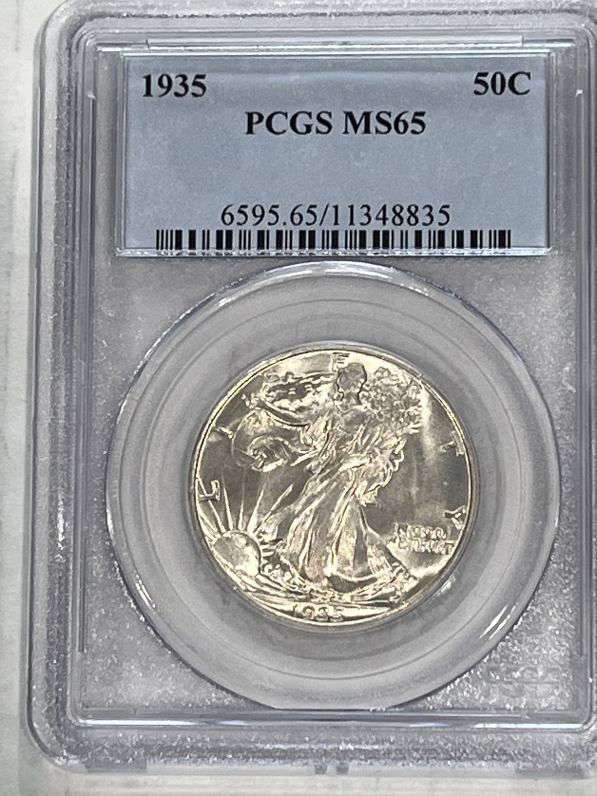 1935 Walking Liberty Half Dollar PCGS MS65 Blazing White