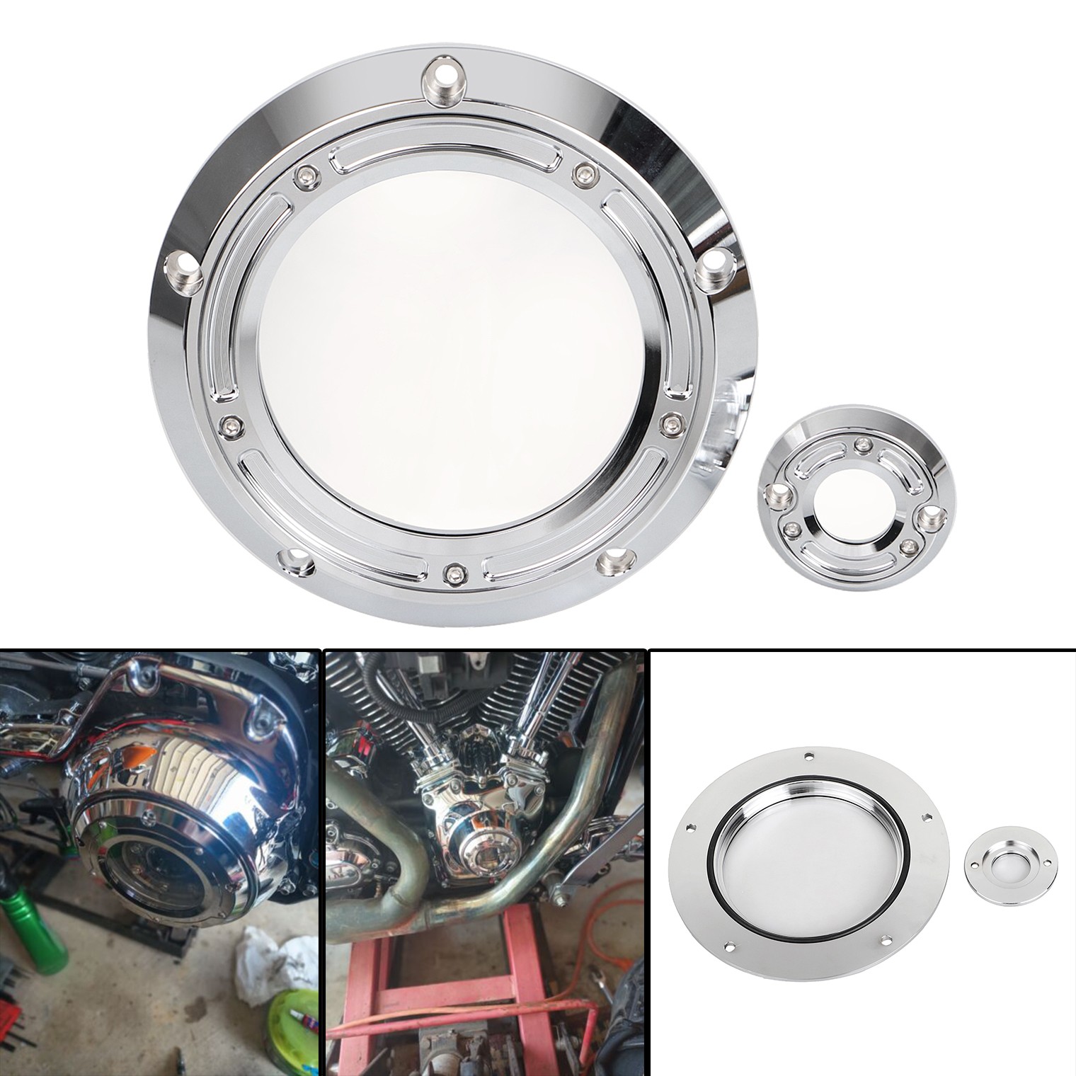 Chrome Clarity Engine Derby Timer Cover For Harley Street Road Glide Ultra FLTRU