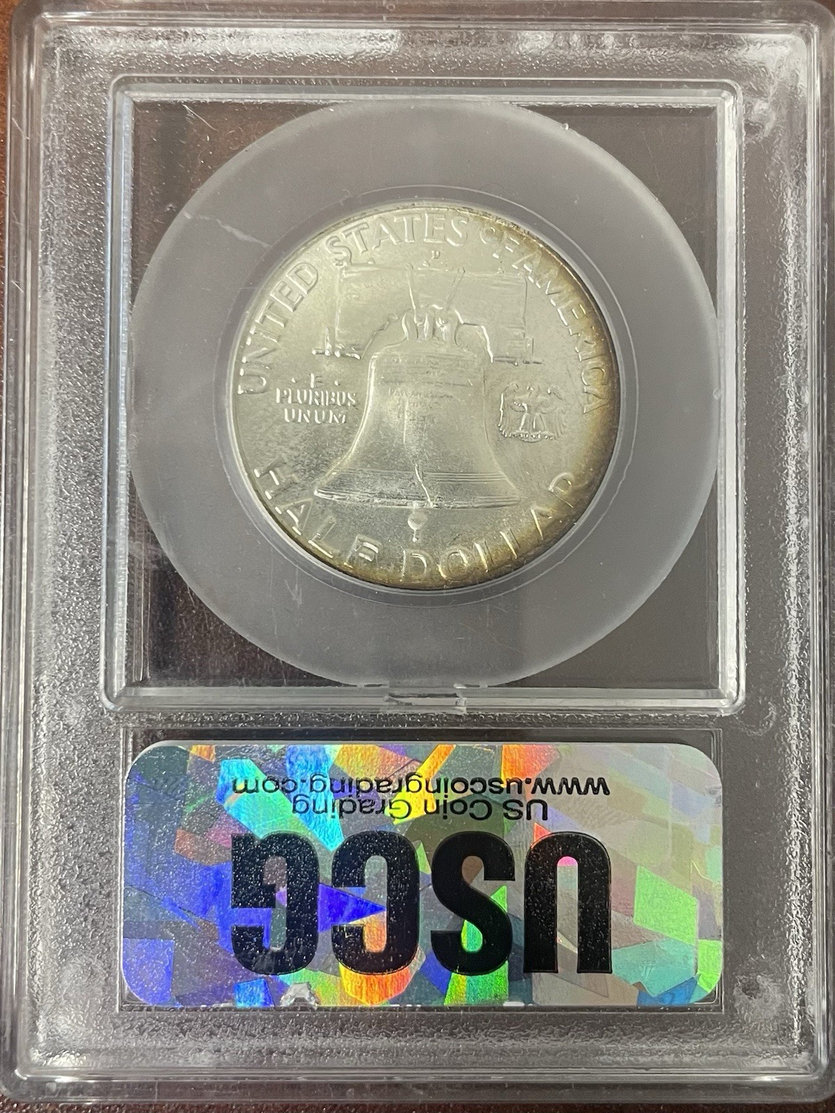 Franklin Half Dollar 1959D Full bell line MS 67