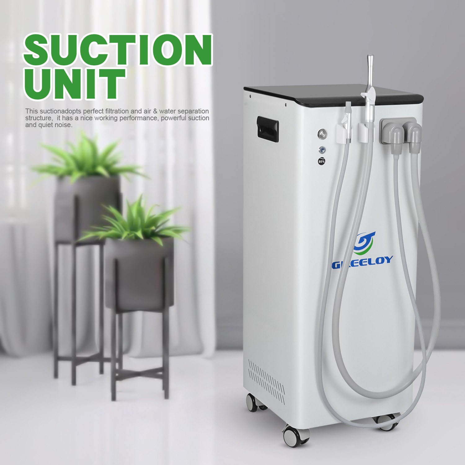Dental Portable Saliva Suction System Negative Pressure Pump Suction GS-M300 CE