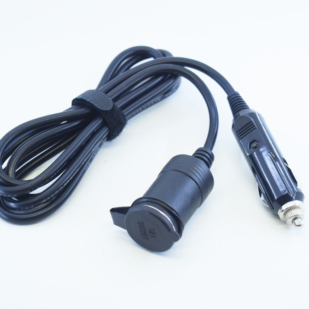 1pc 1.8M 18AWG 12V Car Cigarette Lighter Socket Male to Female Extension Cable