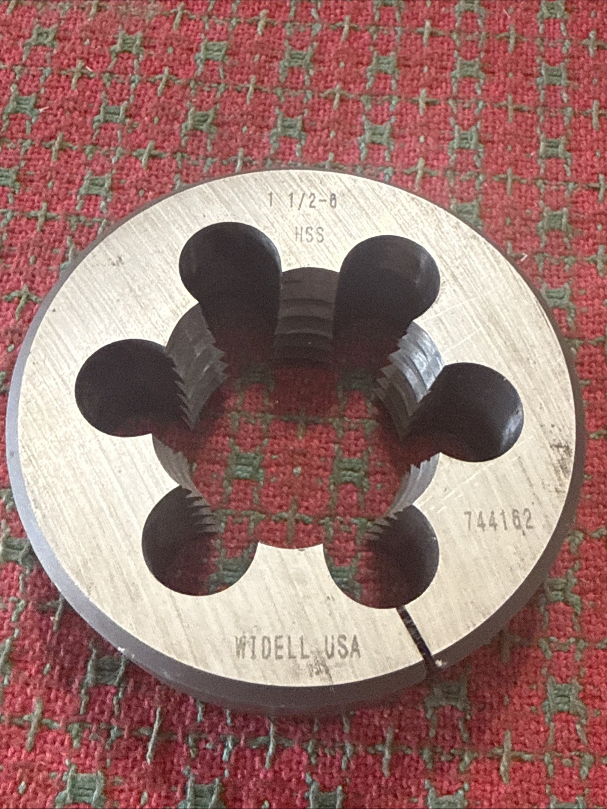 1-1/2-8 Threading Die HS Round Adjustable 3" OD Widell USA 🇺🇸 NOS